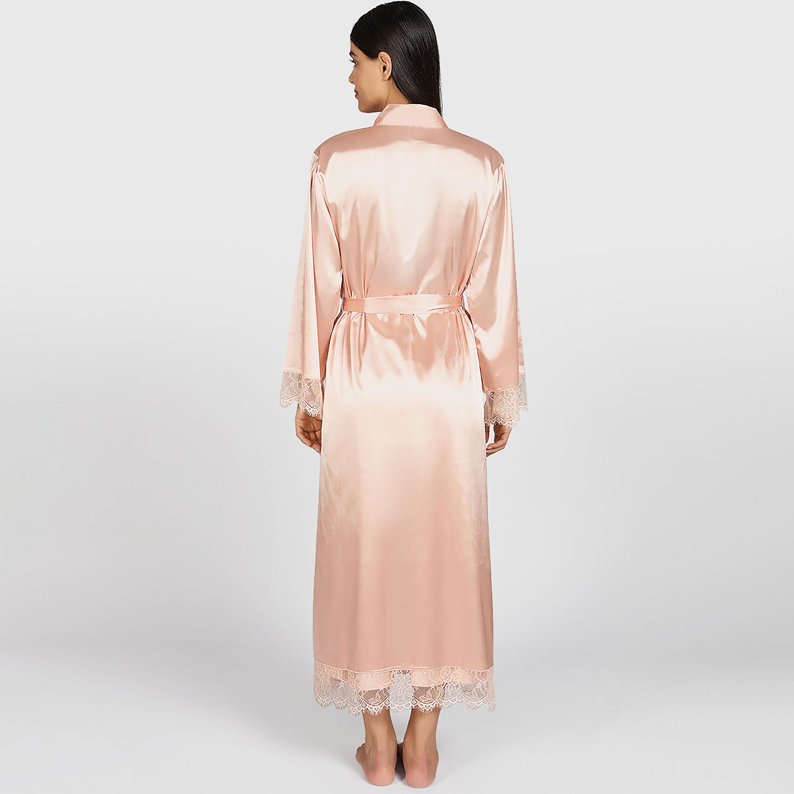 روب نسائي من الدانتيل بياقة على شكل حرف V وأكمام طويلة من إيسلا اند إيفي-women-clothing-nightwear-robes-image-4