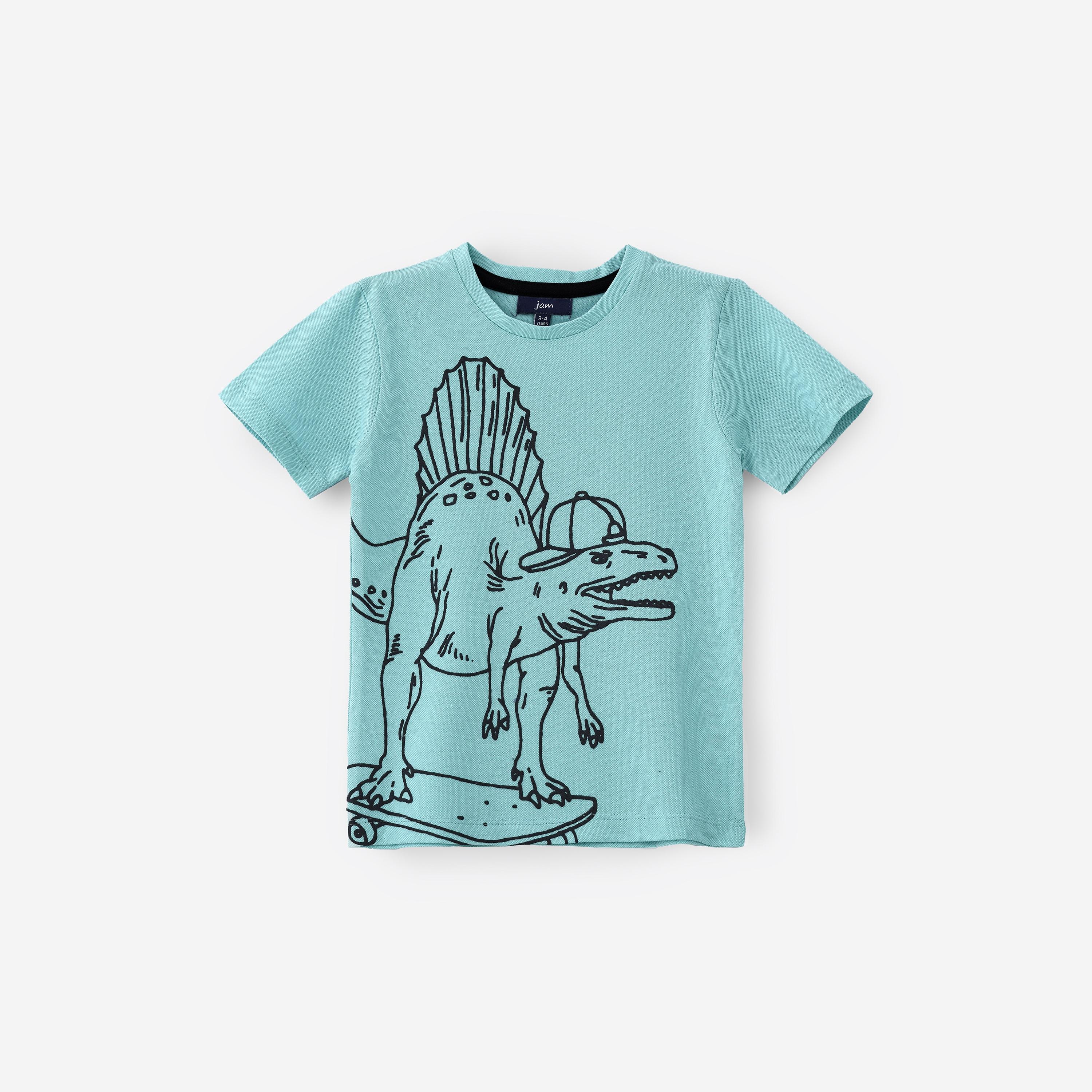 تي شيرت بأكمام قصيرة بطبعة ديناصور من يونيكيدز-boys-clothing-tshirtsandpolos-image-1
