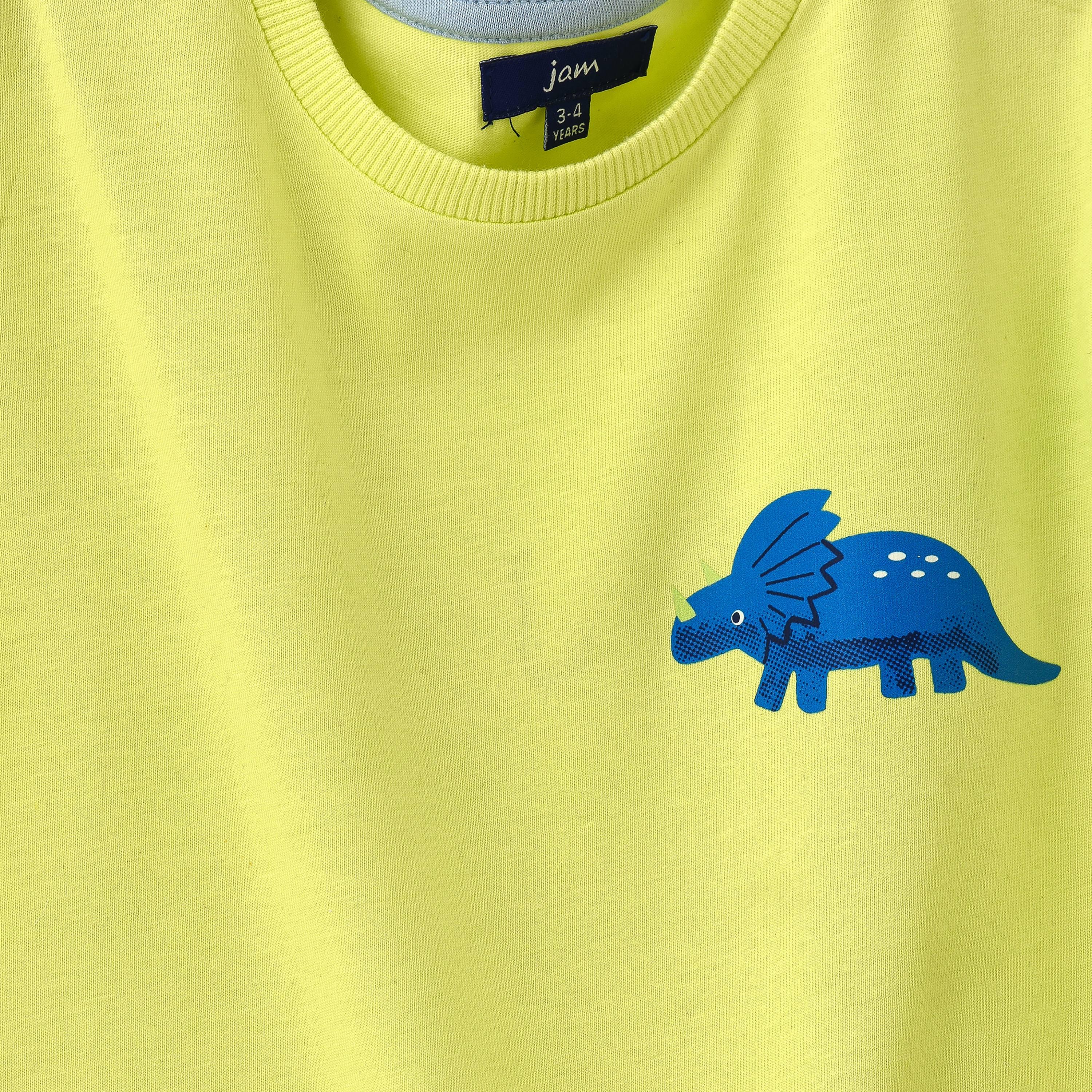 تي شيرت بأكمام قصيرة بطبعة ديناصور من يونيكيدز-boys-clothing-tshirtsandpolos-image-3