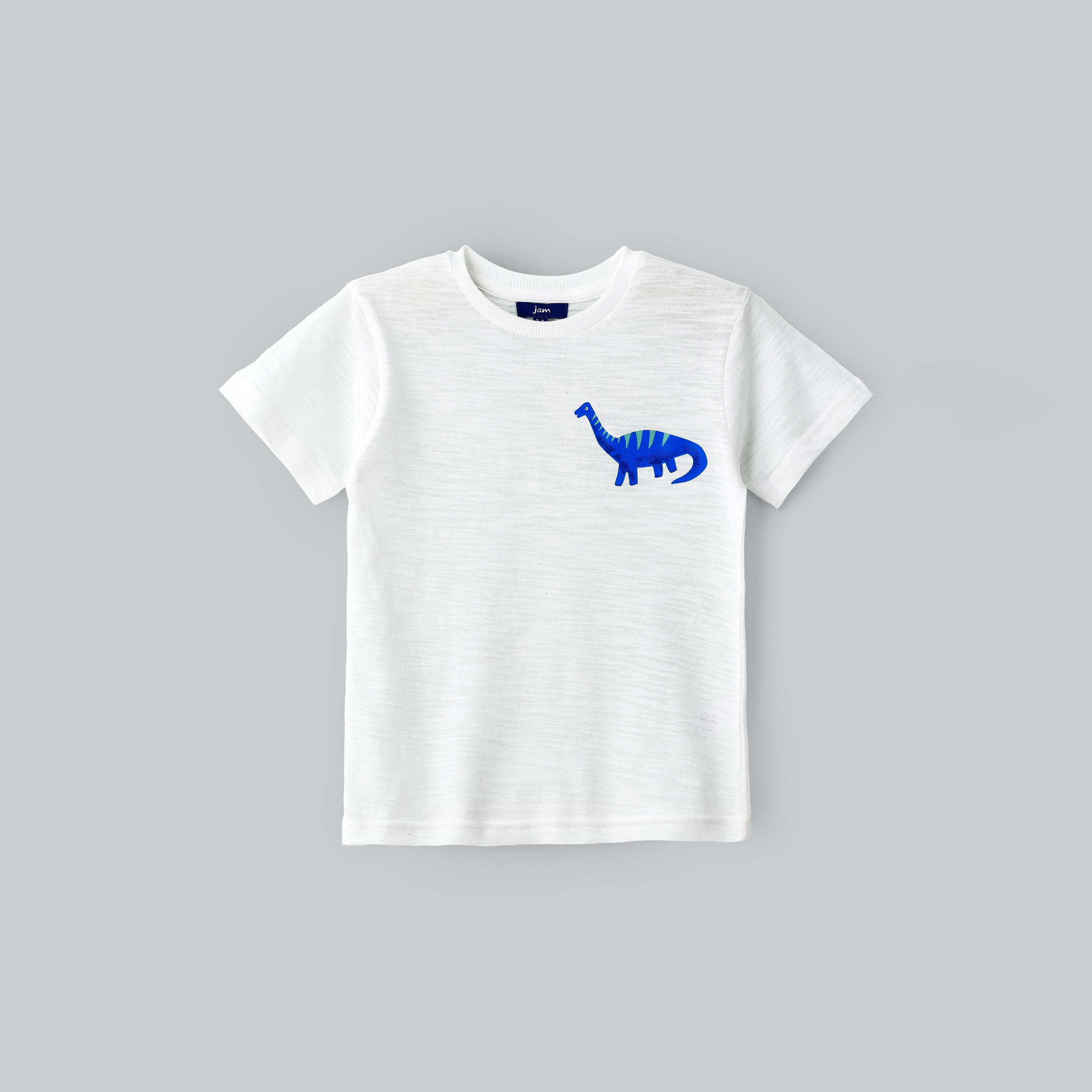 تي شيرت بأكمام قصيرة بطبعة ديناصور من يونيكيدز-boys-clothing-tshirtsandpolos-image-1