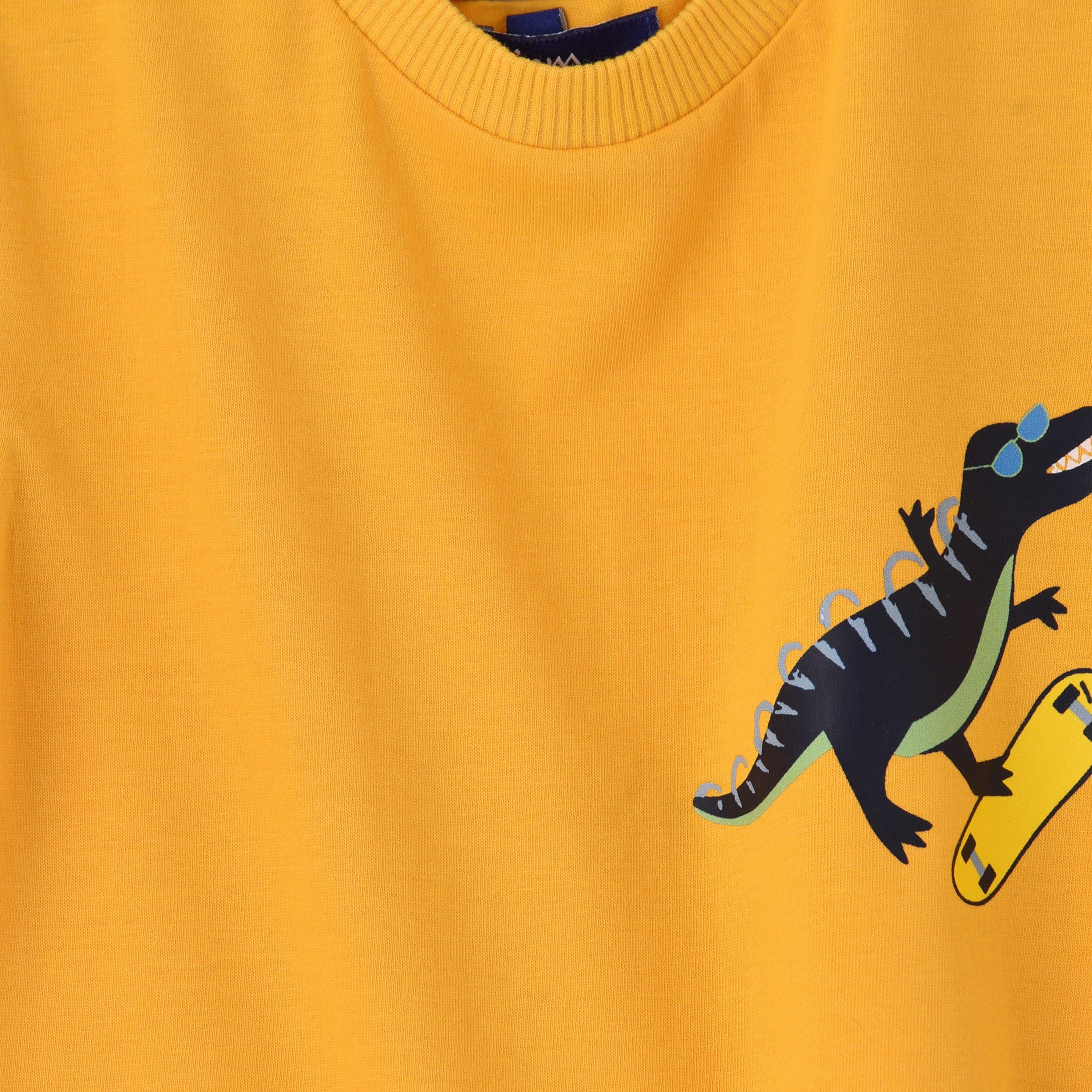 UniqKidz Cotton Short Sleeves Printed T- Shirt-boys-clothing-tshirtsandpolos-image-3