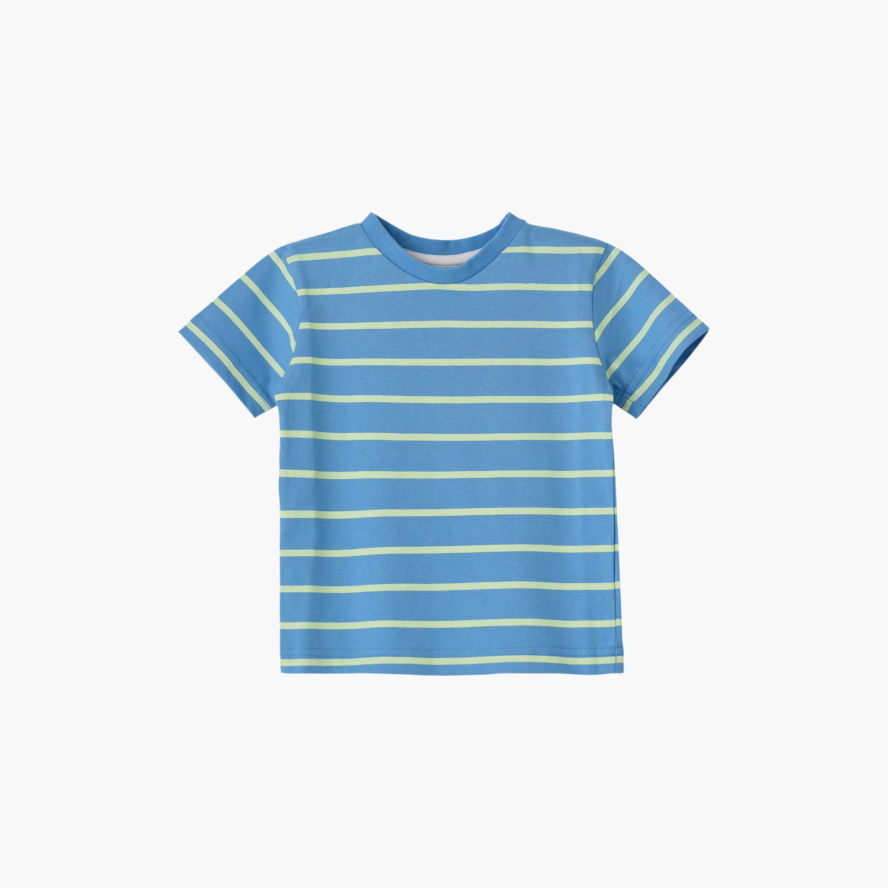 UniqKidz Cotton Short Sleeves Striped T-Shirt-boys-clothing-tshirtsandpolos-image-1