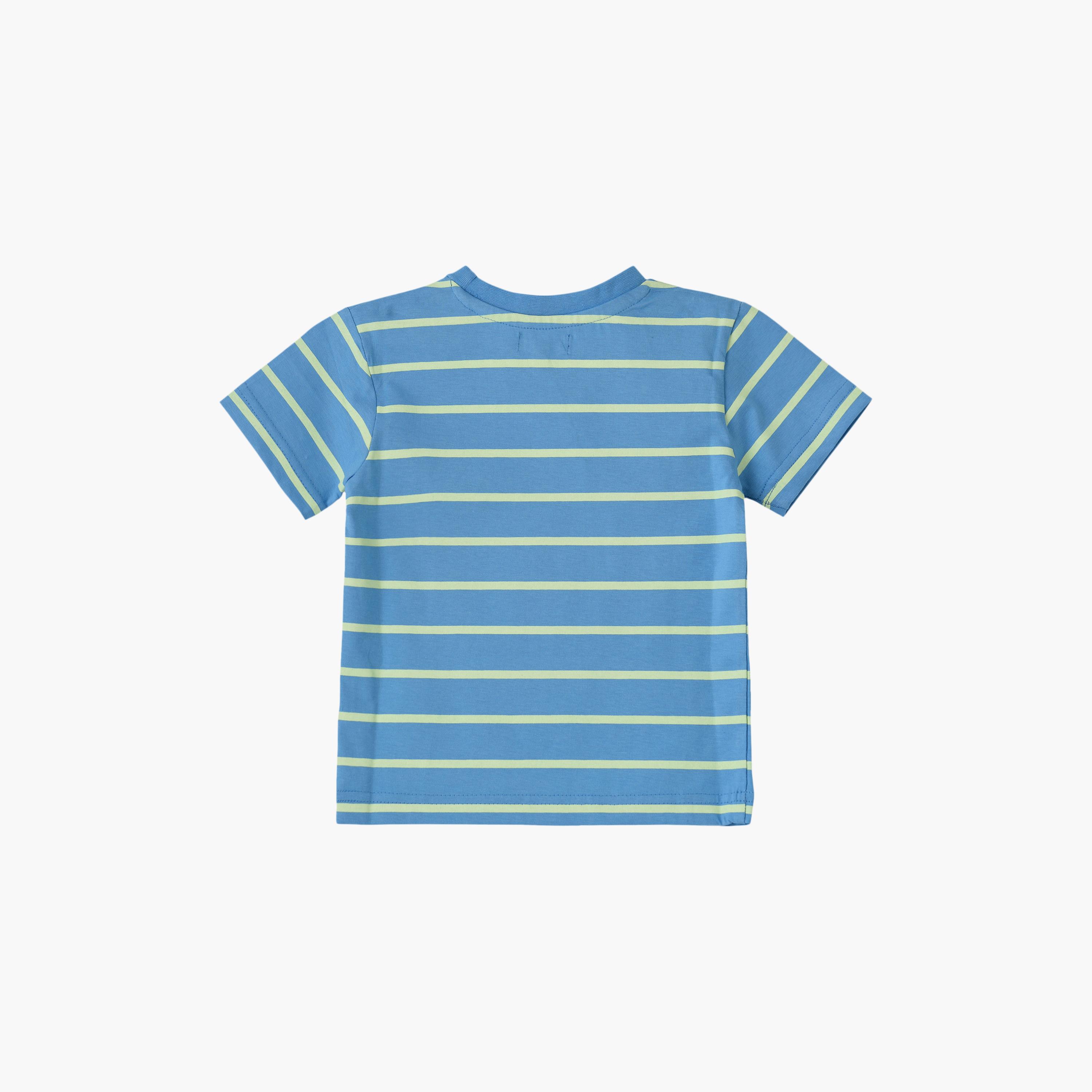 UniqKidz Cotton Short Sleeves Striped T-Shirt-boys-clothing-tshirtsandpolos-image-2