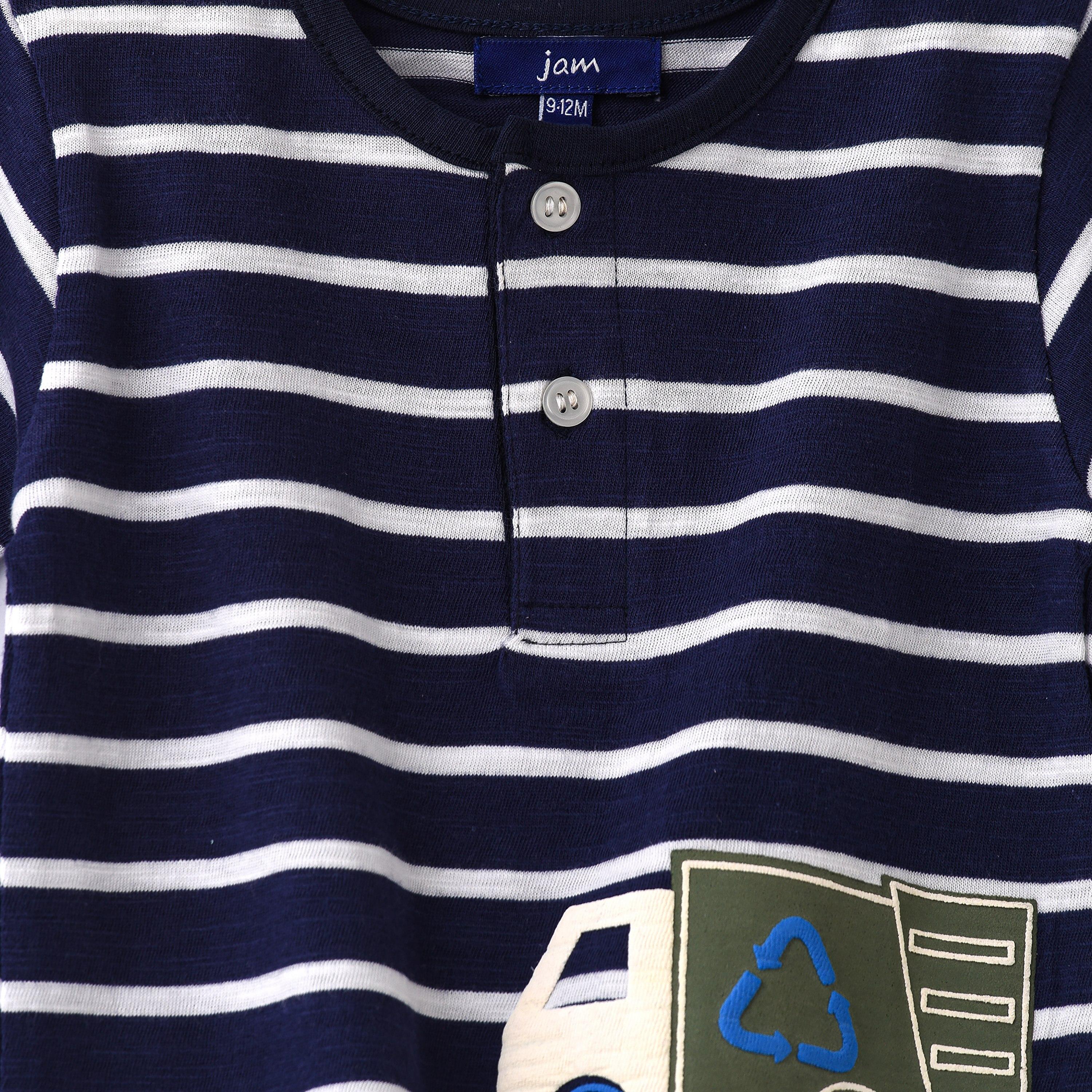 UniqKidz Striped Short Sleeves T-Shirt-baby-boys-clothing-tshirtsandpolos-image-3