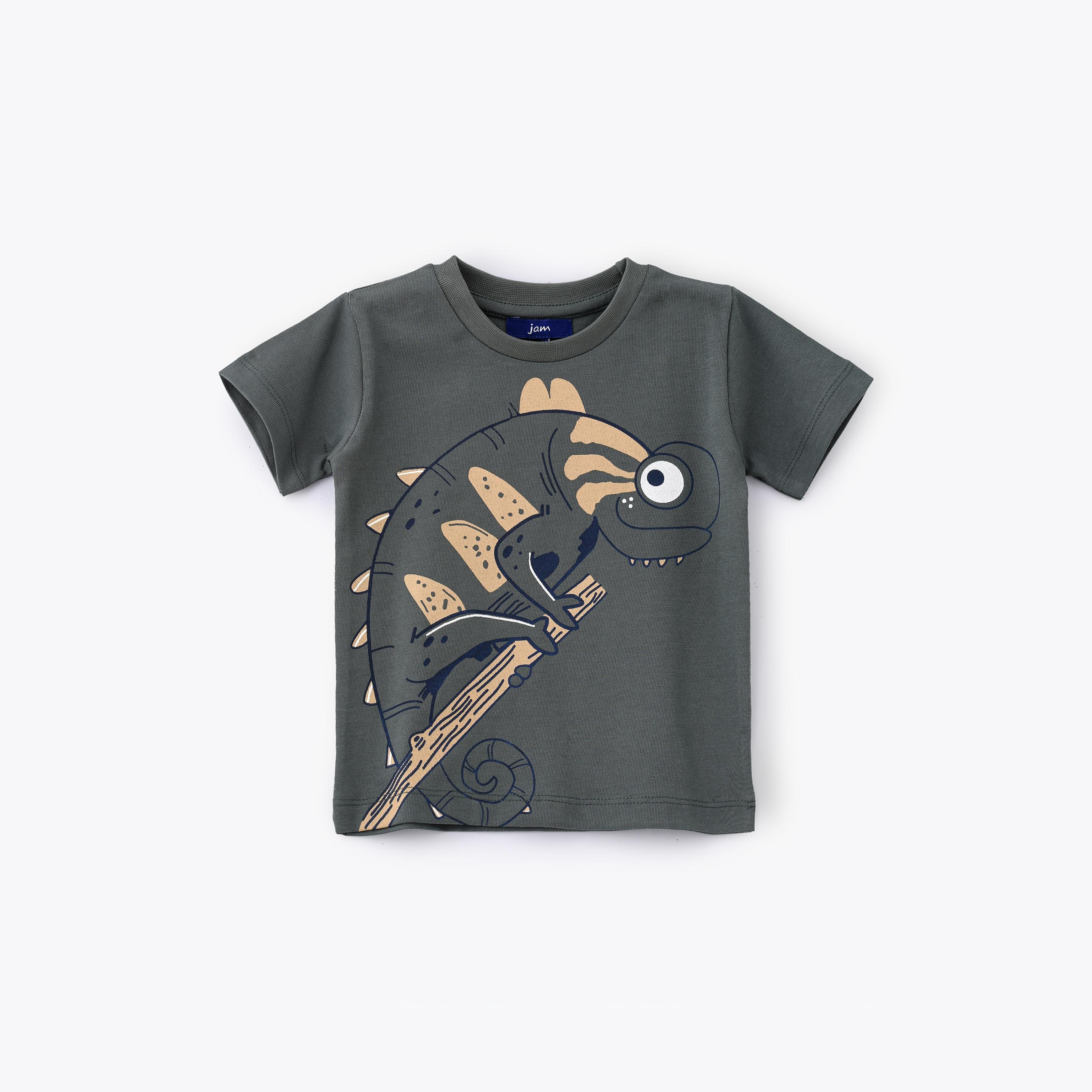 UniqKidz Chameleon Printed Short Sleeves T-Shirt-baby-boys-clothing-tshirtsandpolos-image-1
