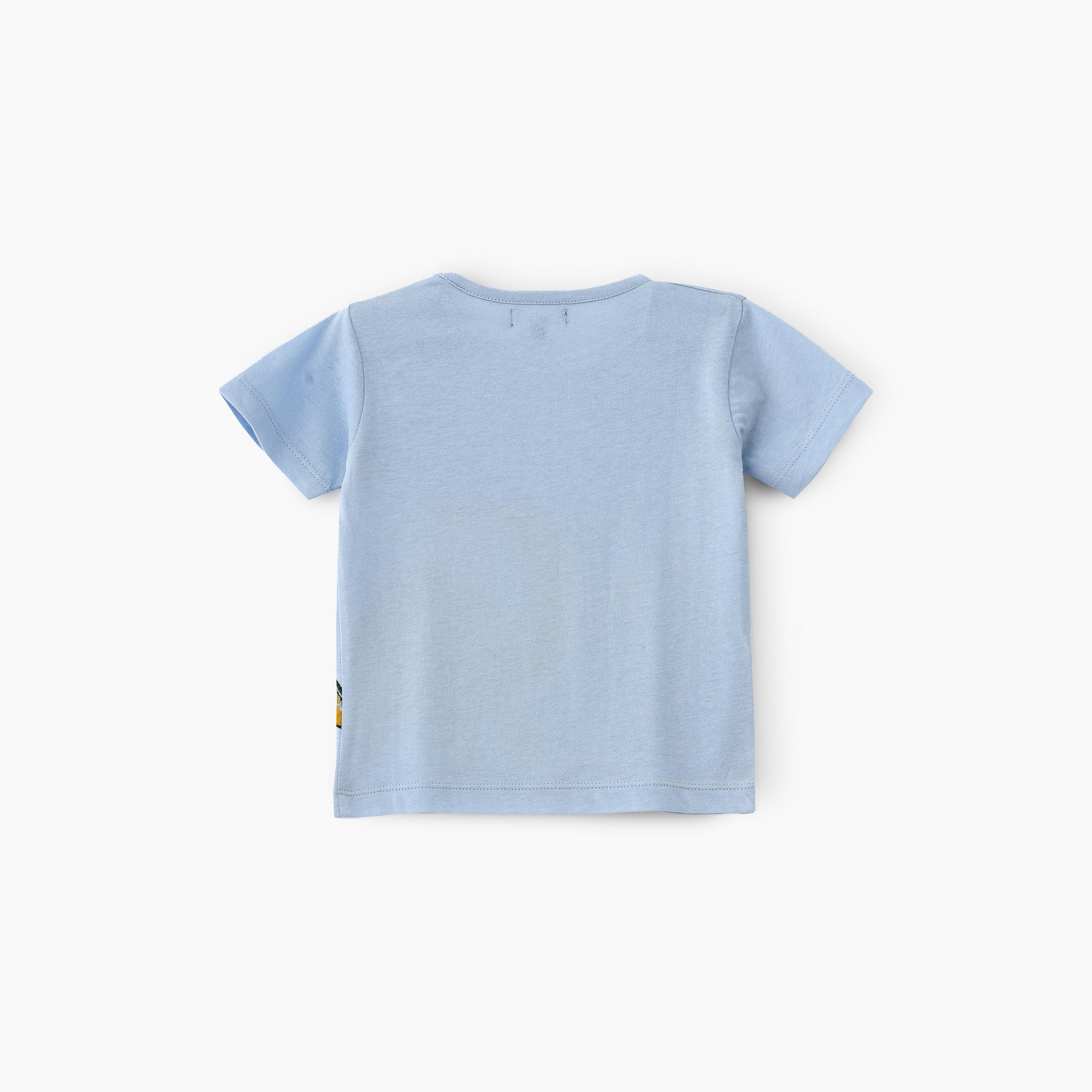 UniqKidz Dinosaur Printed Short Sleeves T-Shirt-baby-boys-clothing-tshirtsandpolos-image-2