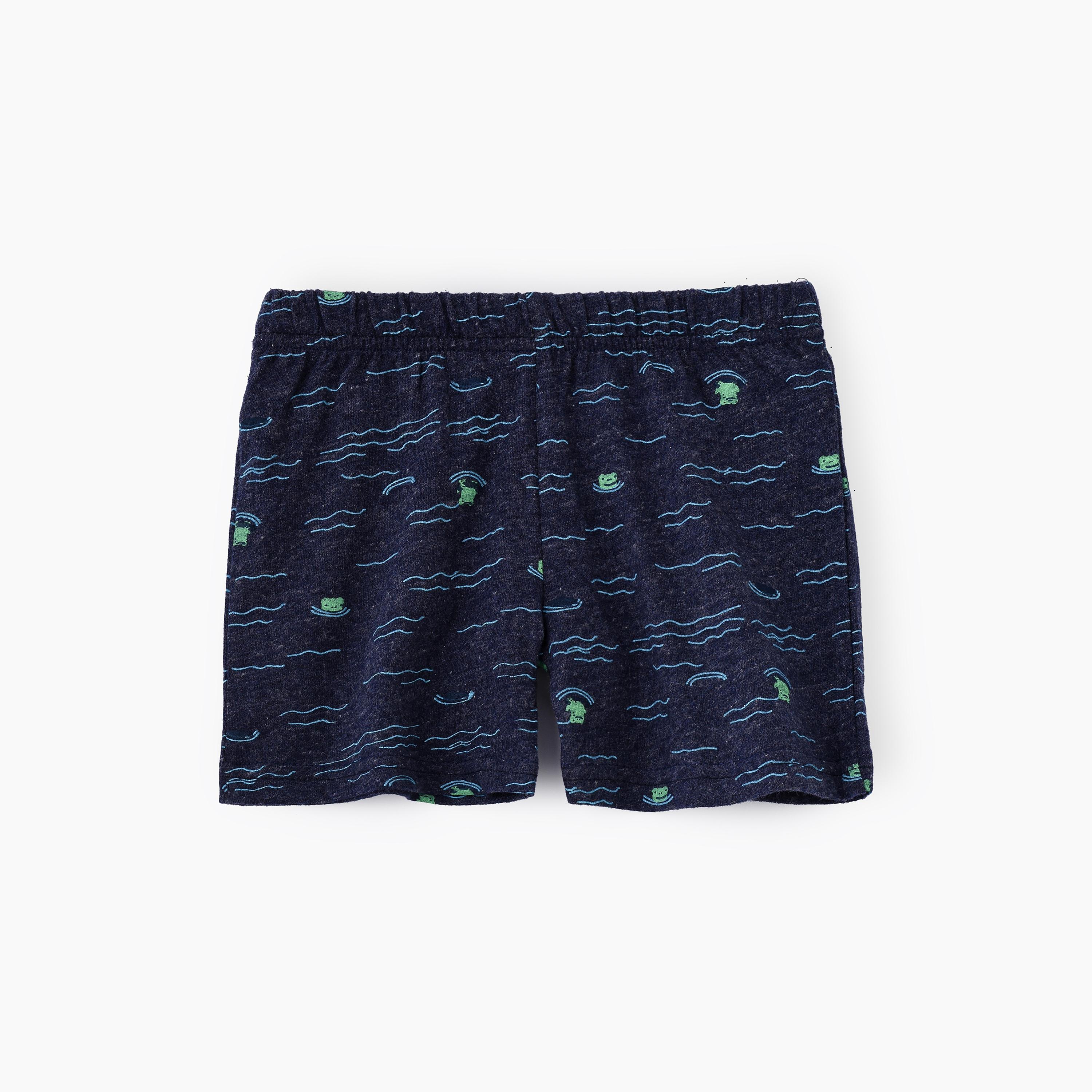 UniqKidz Printed Elasticated Shorts-baby-boys-clothing-bottoms-shorts-image-1