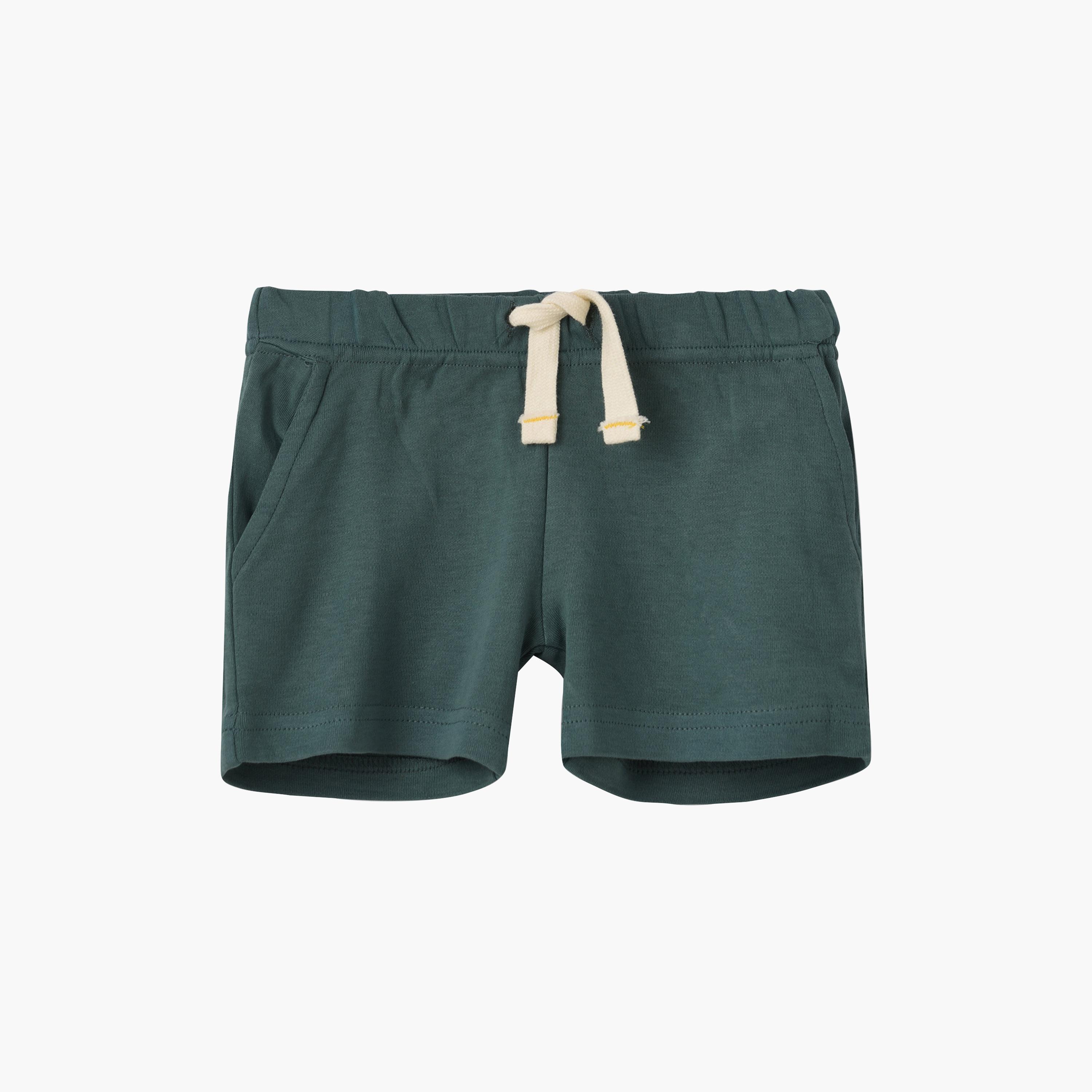 UniqKidz Cotton Solid Elasticated Drawstring Knit Shorts-baby-boys-clothing-bottoms-shorts-image-1