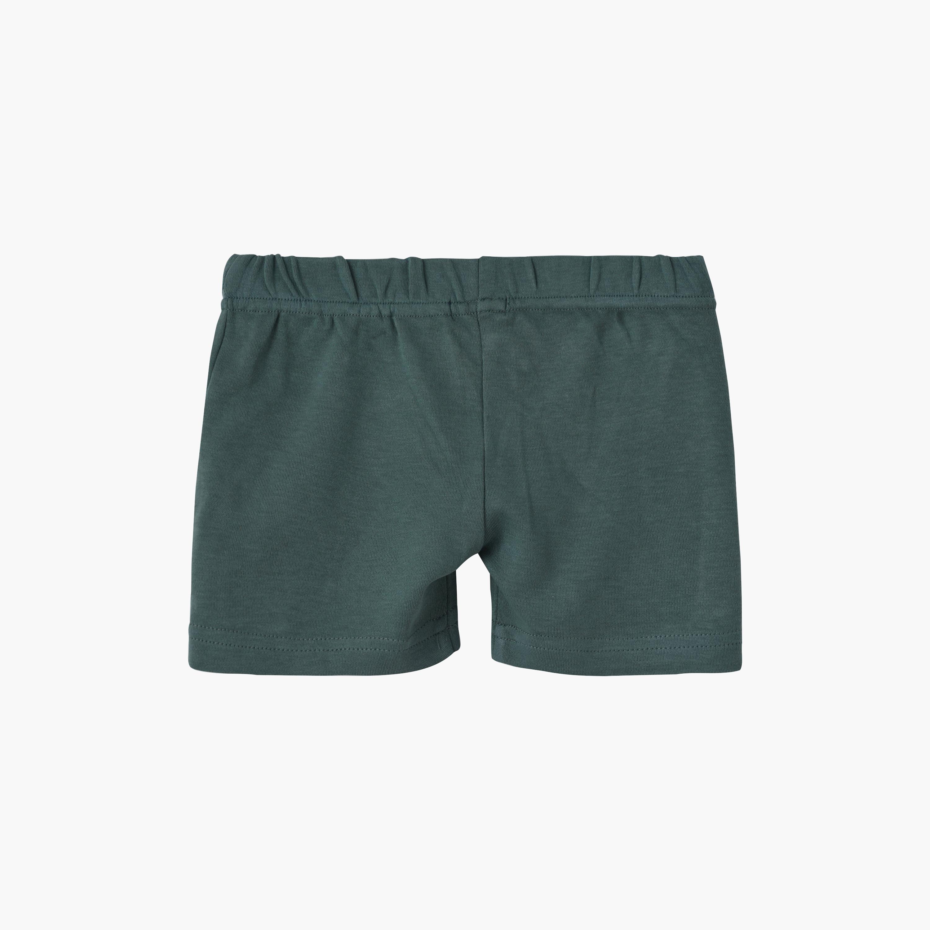 UniqKidz Cotton Solid Elasticated Drawstring Knit Shorts-baby-boys-clothing-bottoms-shorts-image-2