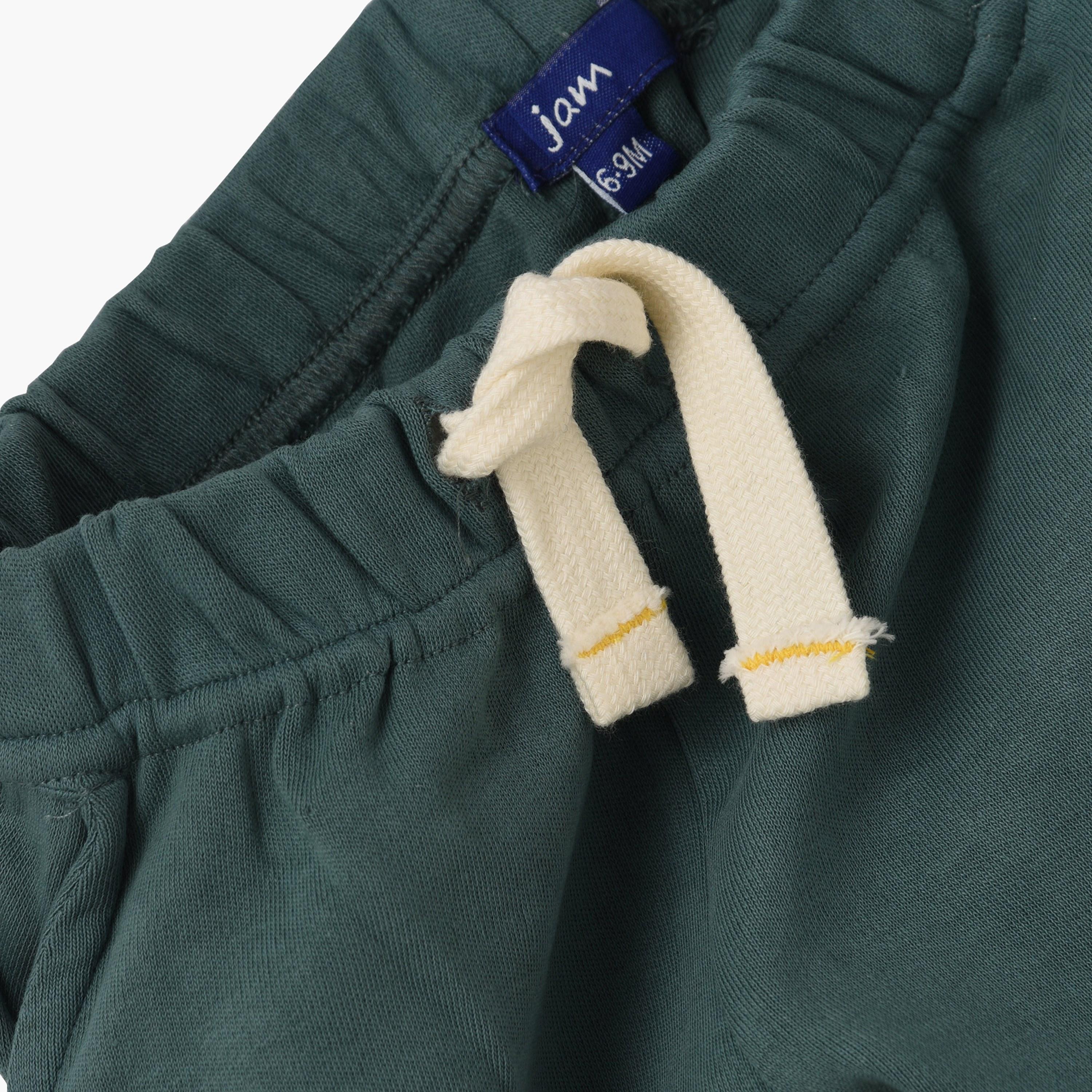 UniqKidz Cotton Solid Elasticated Drawstring Knit Shorts-baby-boys-clothing-bottoms-shorts-image-3