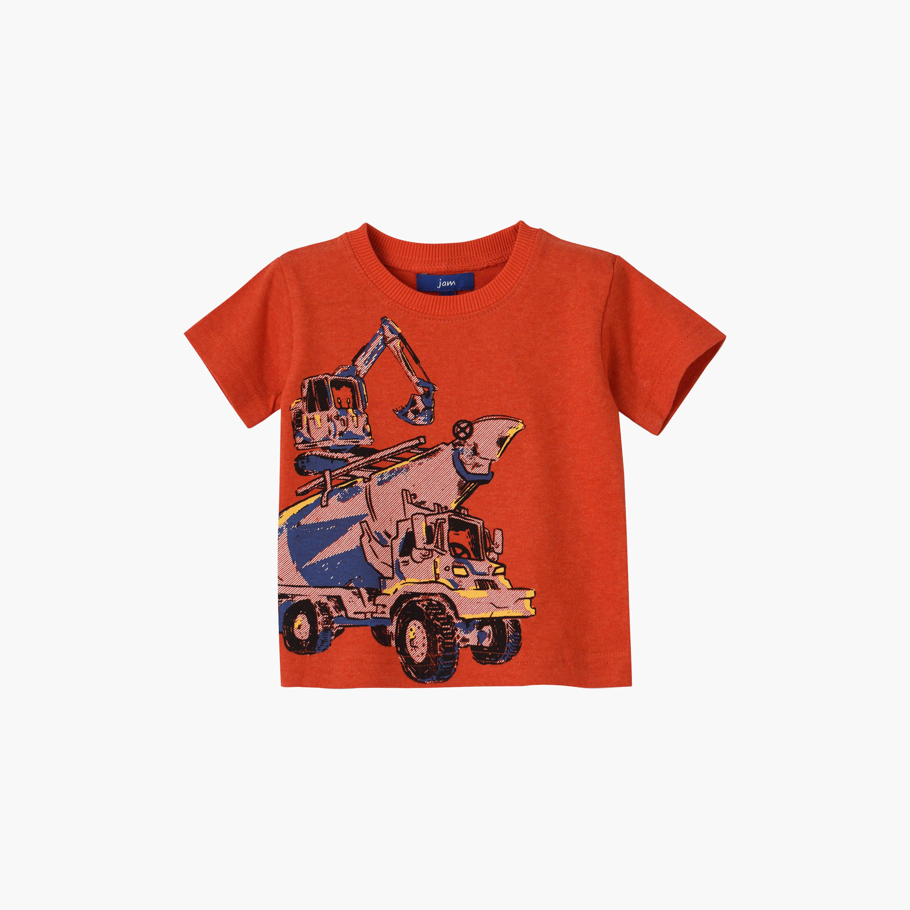 UniqKidz Cotton Short Sleeves Truck Graphic T-Shirt-baby-boys-clothing-tshirtsandpolos-image-1
