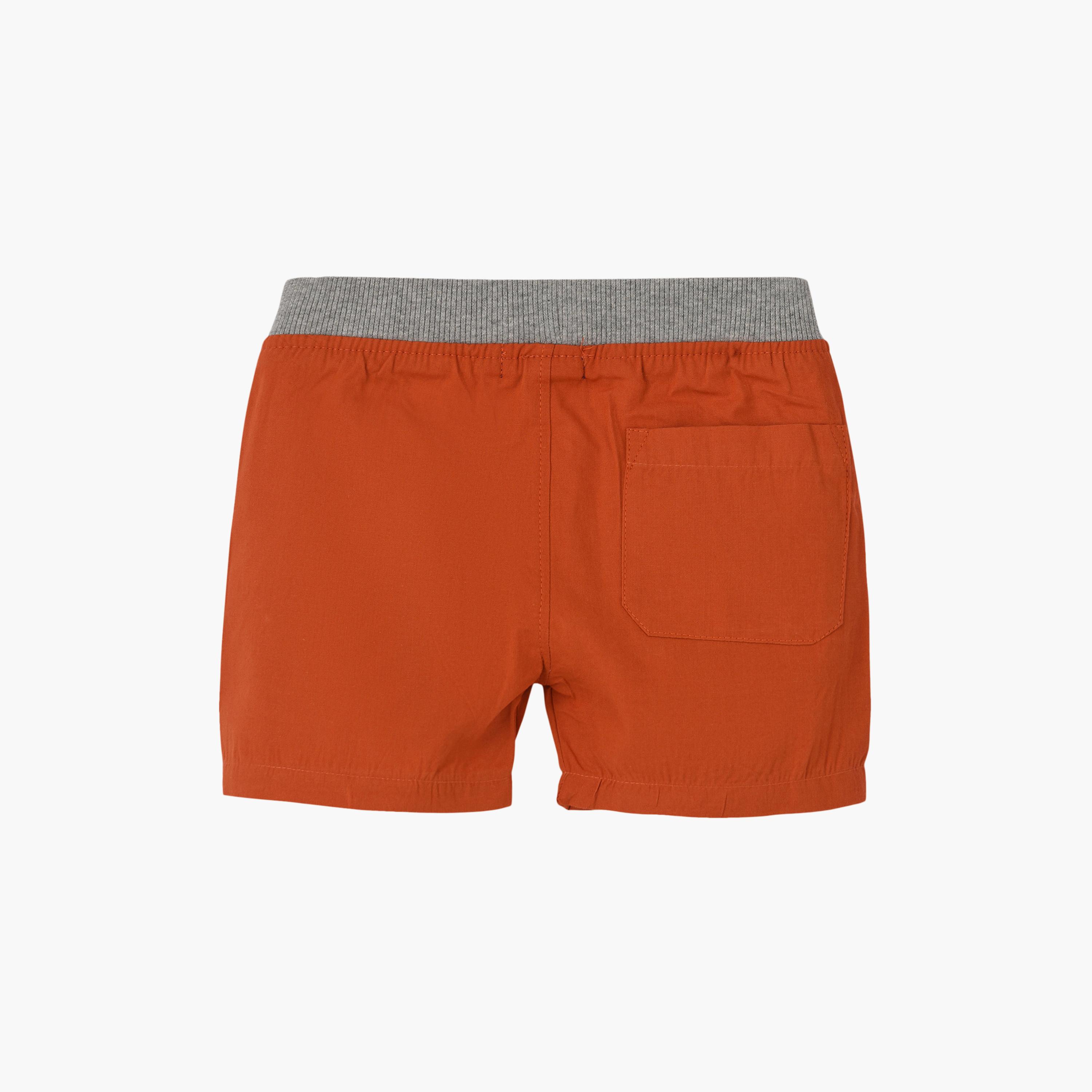 UniqKidz Cotton Solid Elasticated Drawstring Woven Shorts-boys-clothing-bottoms-shorts-image-2