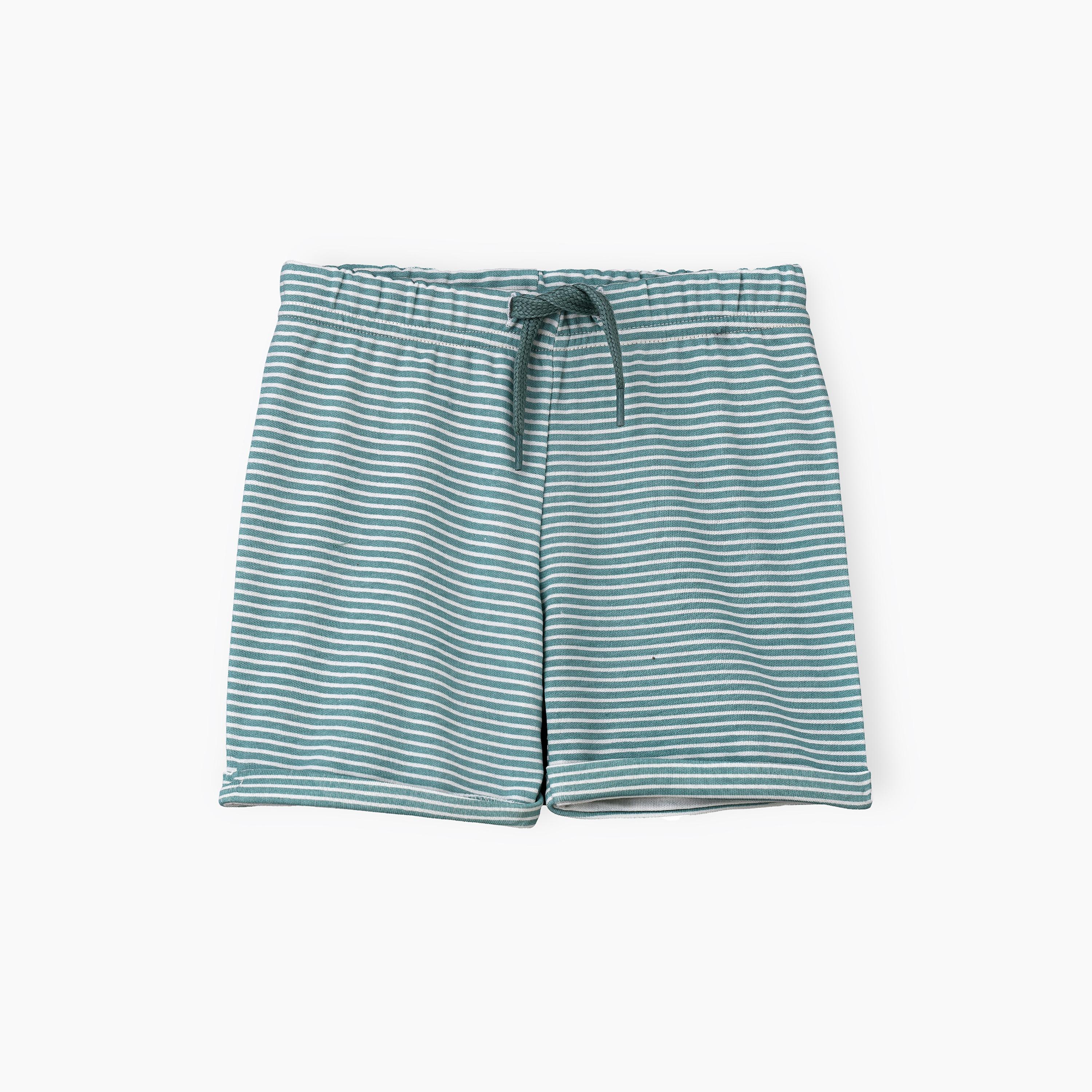 UniqKidz Stripes Elasticated Shorts-baby-boys-clothing-bottoms-shorts-image-1