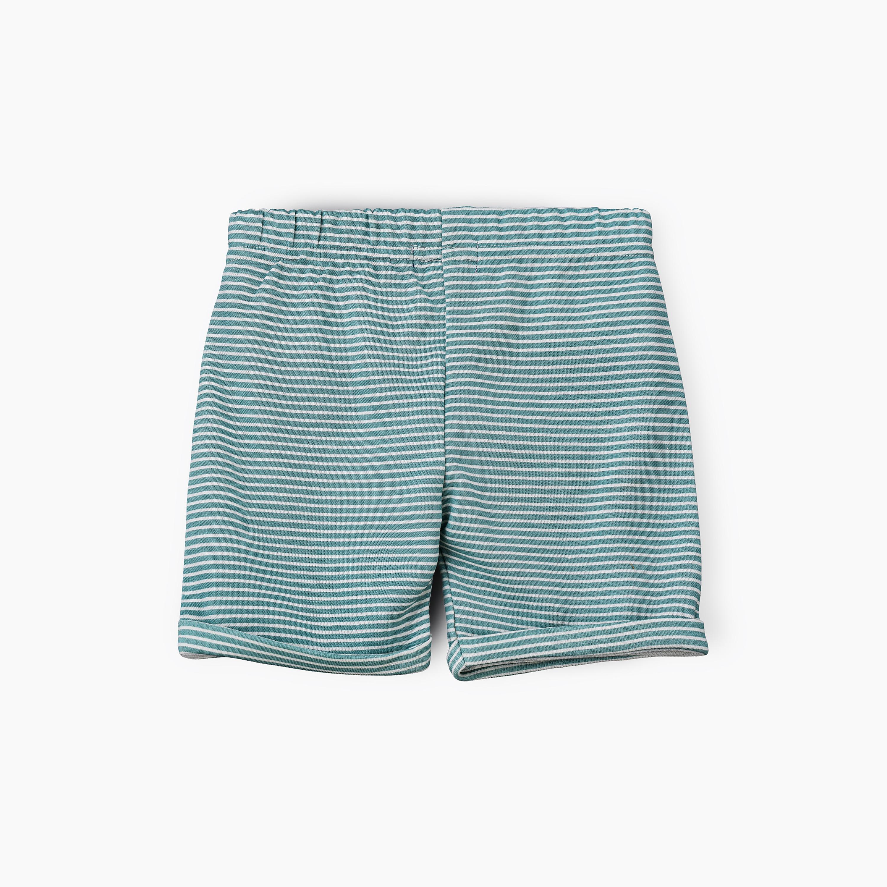 UniqKidz Stripes Elasticated Shorts-baby-boys-clothing-bottoms-shorts-image-2