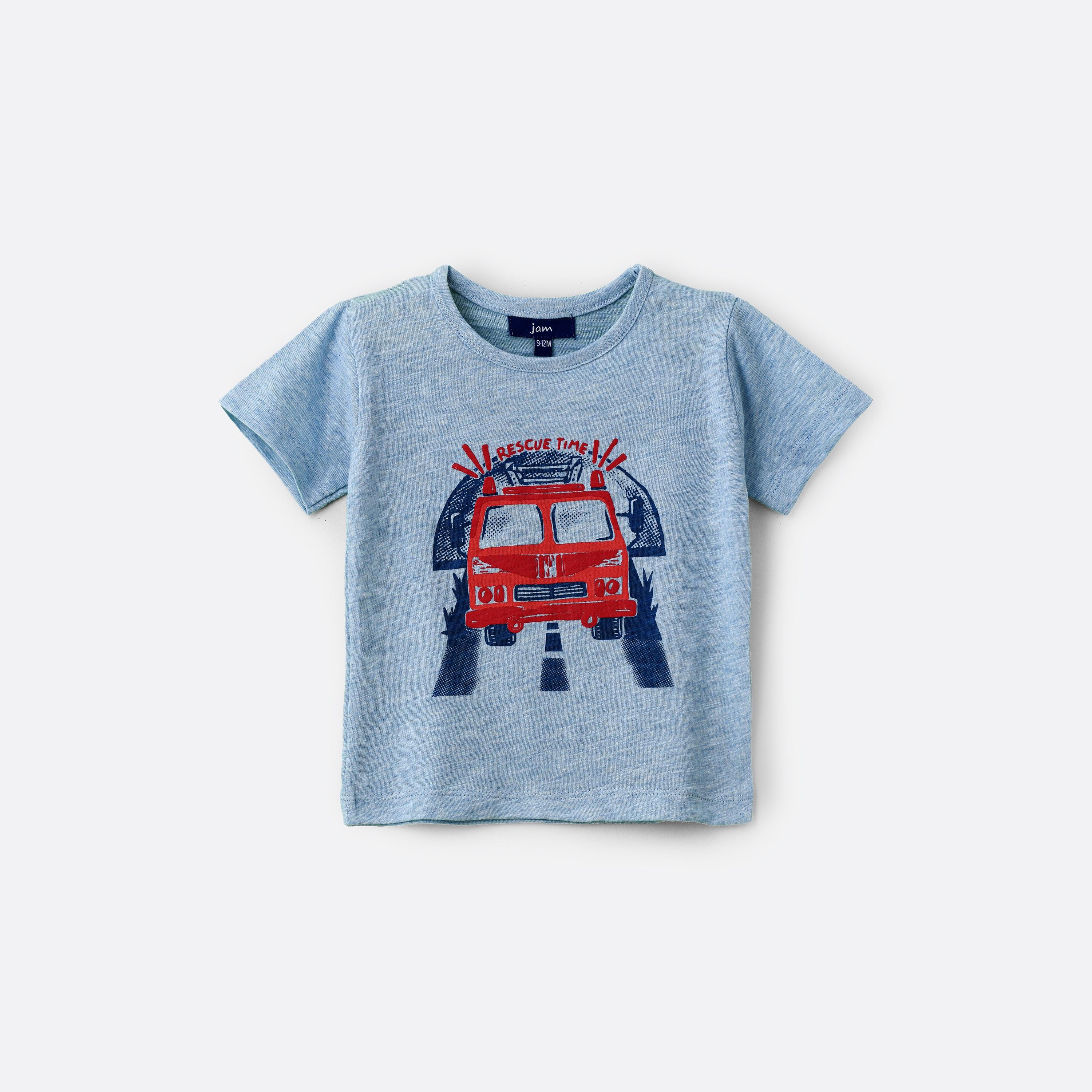 تي شيرت بطبعة شاحنة الانقاذ بأكمام قصيرة من يونيكيدز-baby-boys-clothing-tshirtsandpolos-image-1