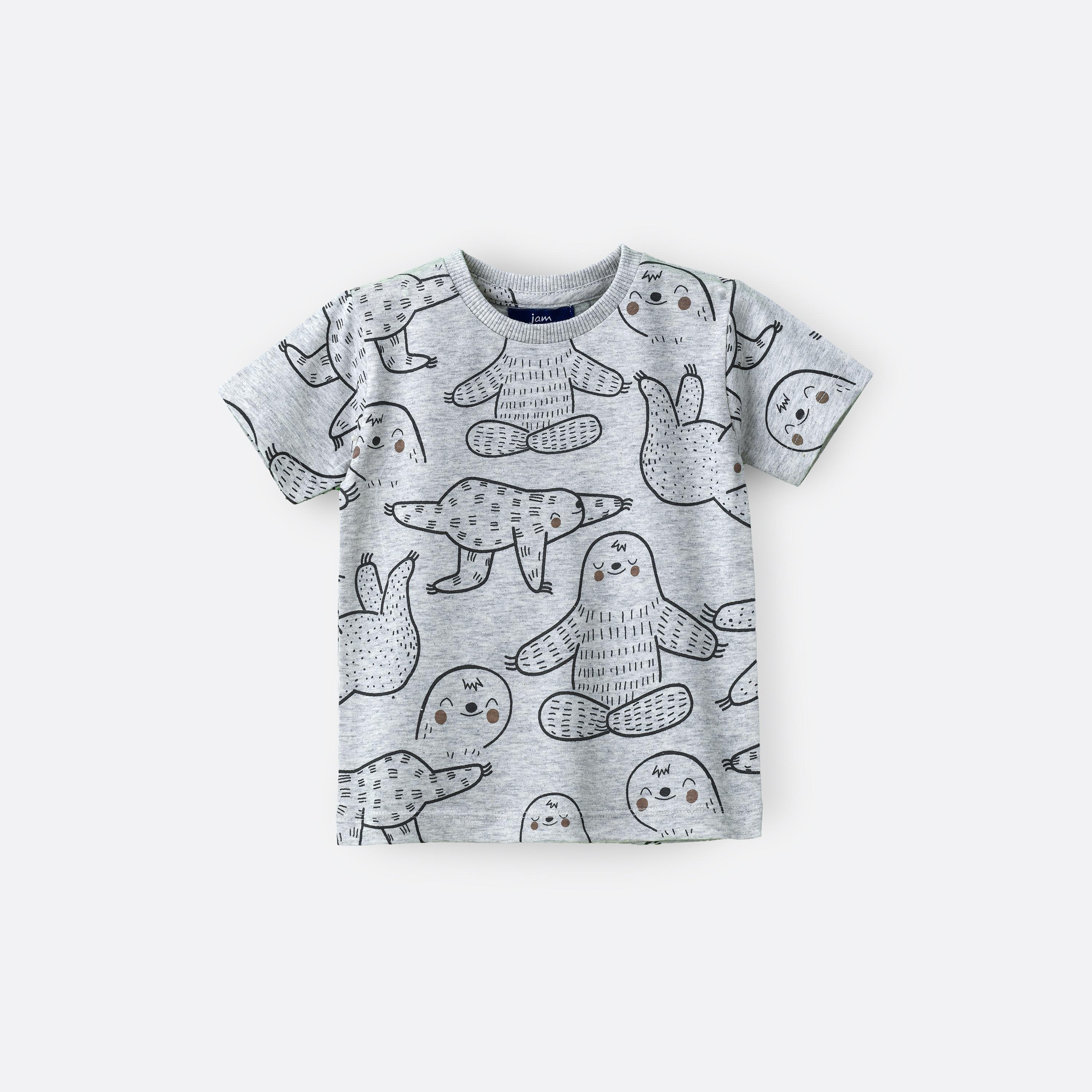 UniqKidz Sloth Printed Short Sleeves T-Shirt-baby-boys-clothing-tshirtsandpolos-image-1