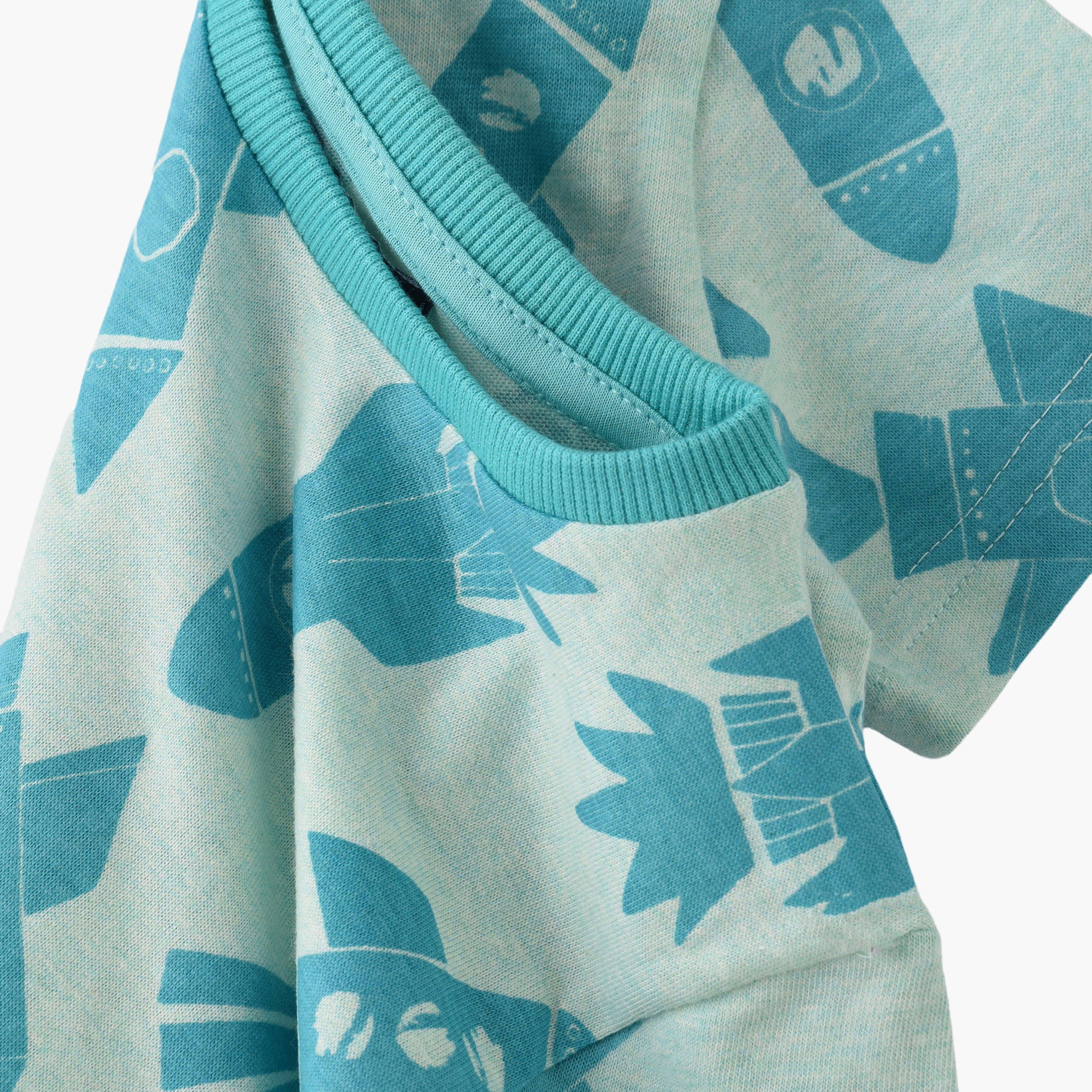 UniqKidz Cotton Short Sleeves Rockets Printed T- Shirt-boys-clothing-tshirtsandpolos-image-2