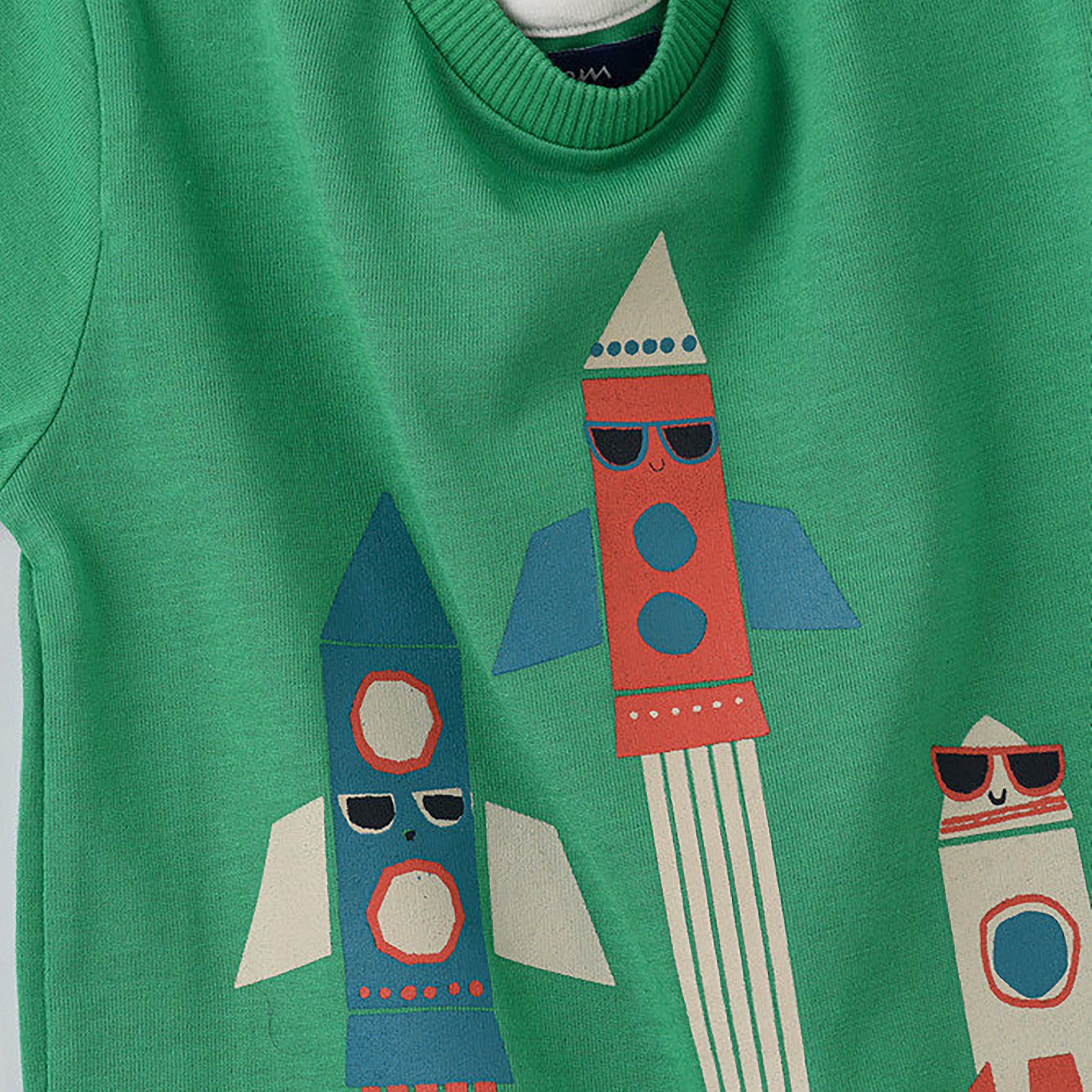 UniqKidz Cotton Short Sleeves Rocket Embroidered T-Shirt-boys-clothing-tshirtsandpolos-image-4