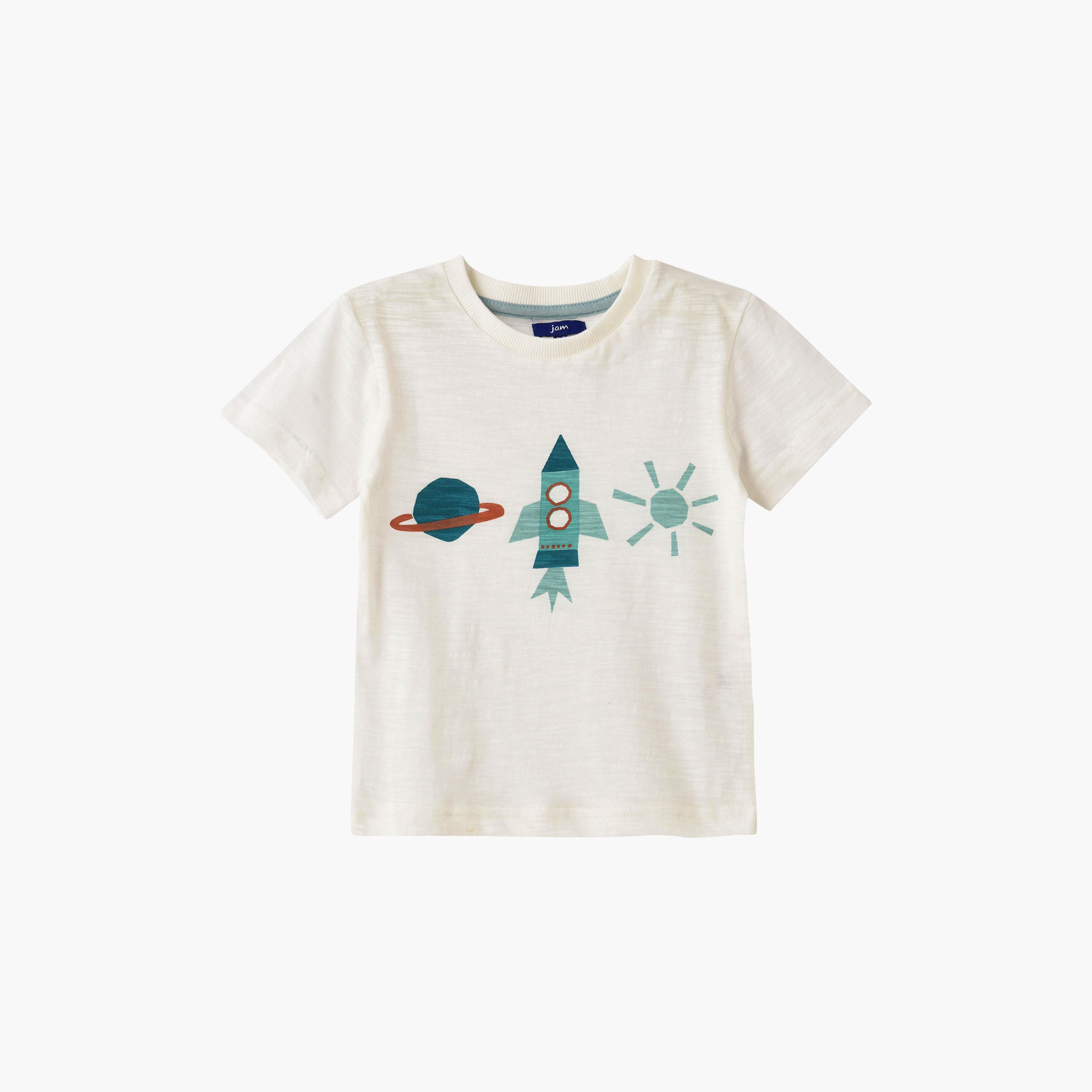 UniqKidz Cotton Short Sleeves Rocket Printed T- Shirt-boys-clothing-tshirtsandpolos-image-1