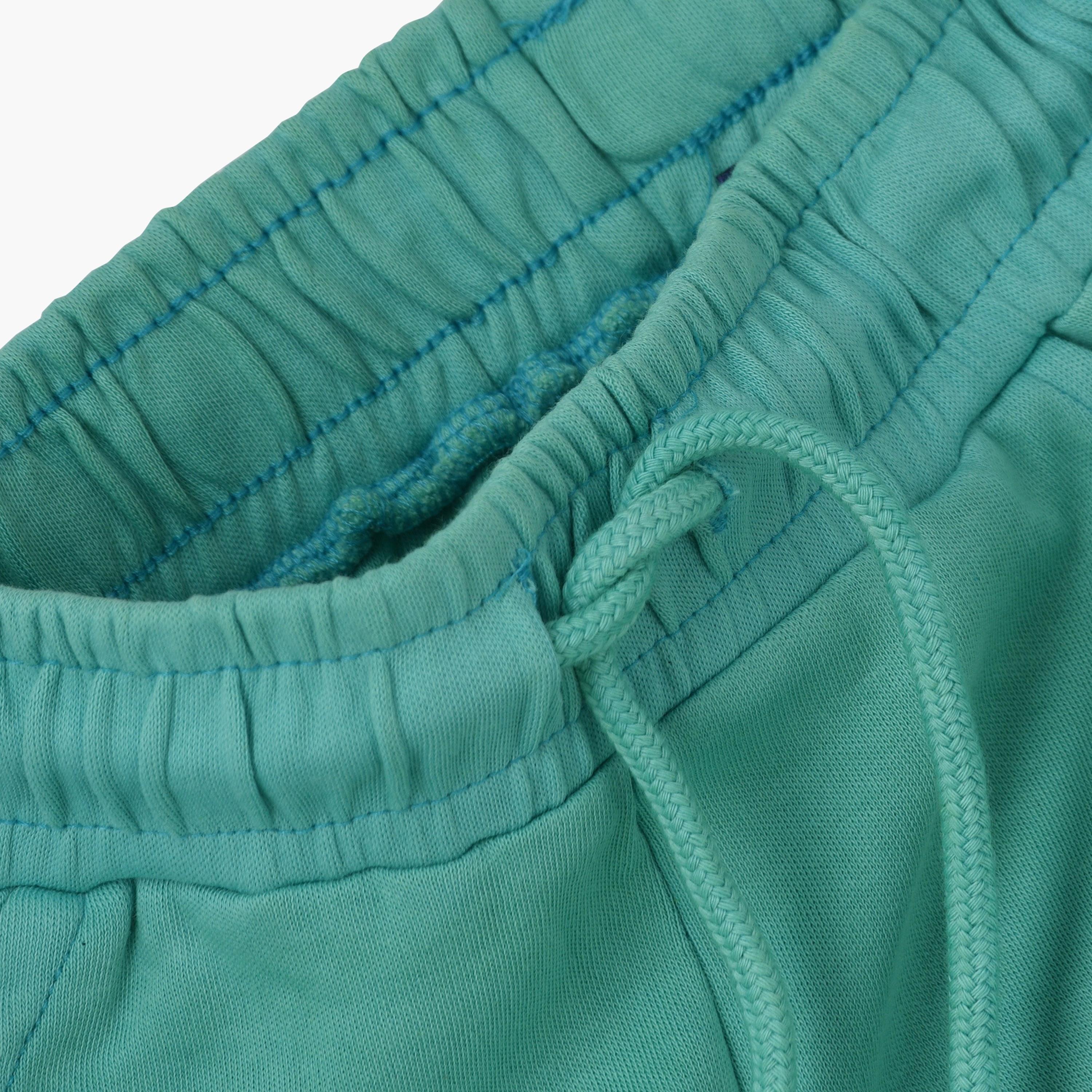 UniqKidz Cotton Solid Elasticated Drawstring Knit Shorts-boys-clothing-bottoms-shorts-image-3