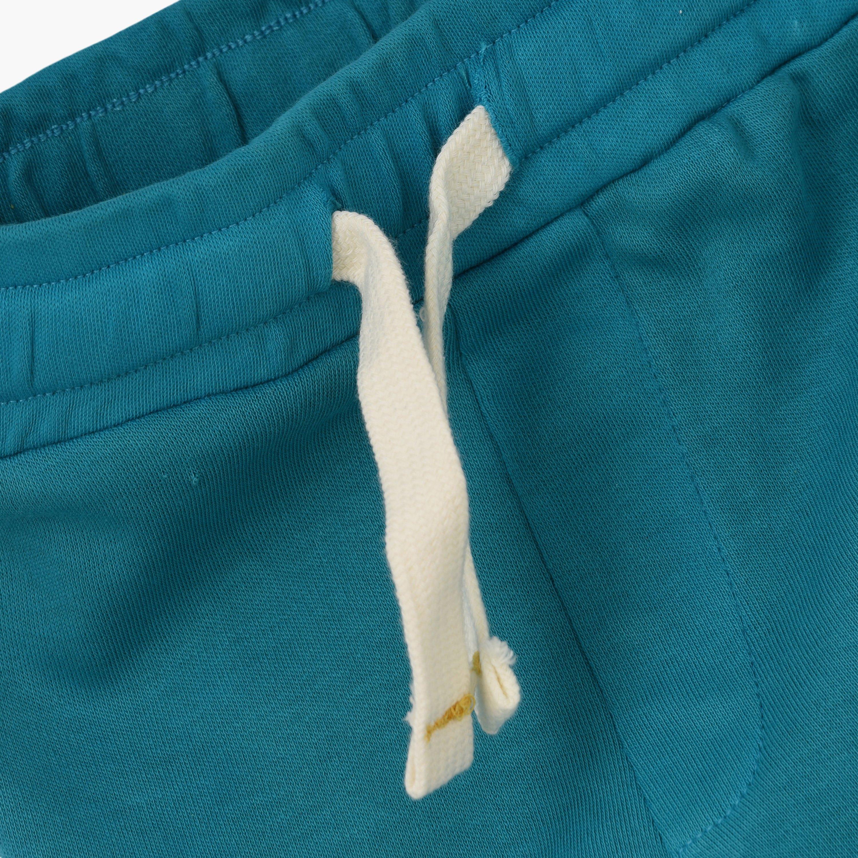 UniqKidz Cotton Solid Elasticated Drawstring Knit Shorts-boys-clothing-bottoms-shorts-image-3