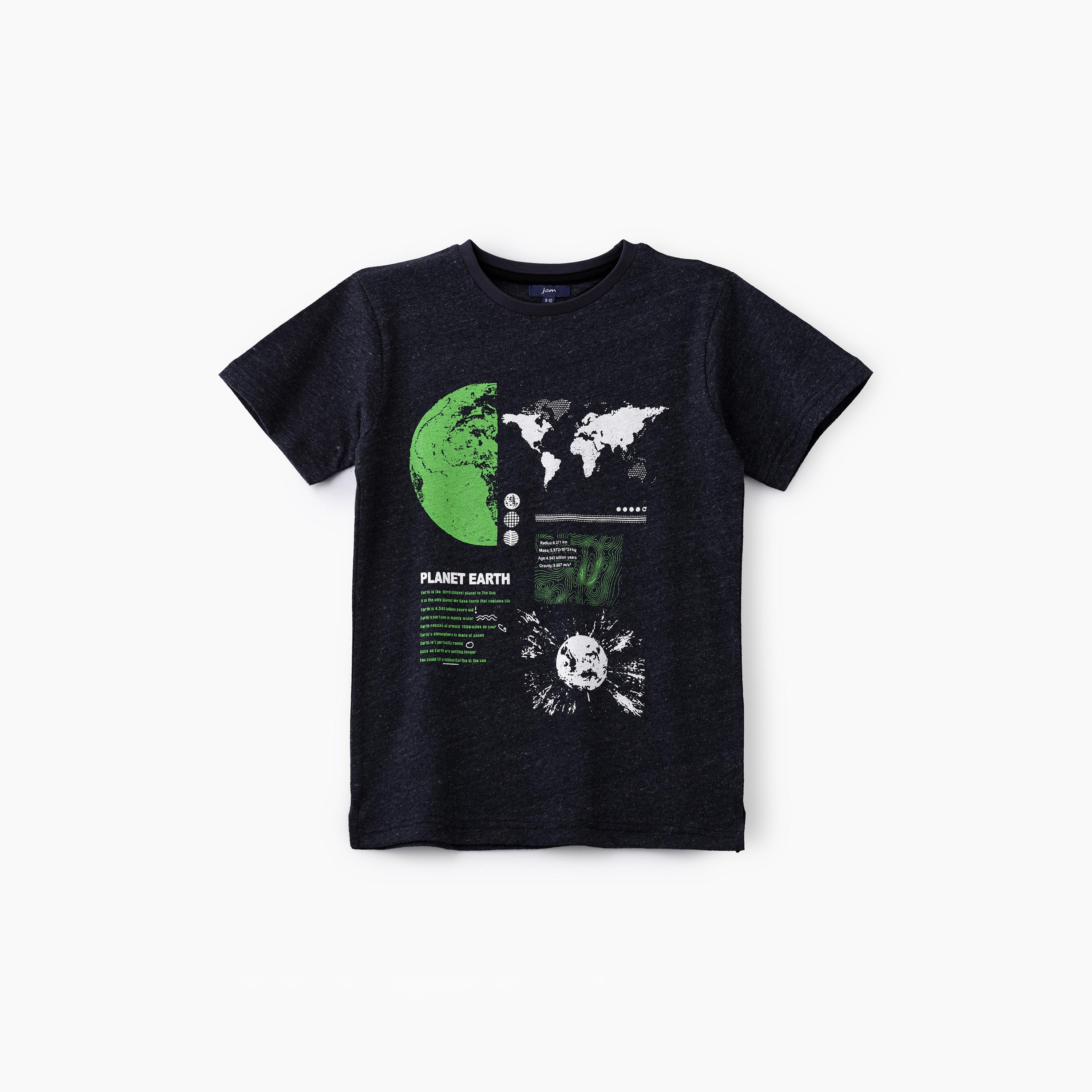UniqKidz Planet Earth Printed Short Sleeves T-Shirt-boys-clothing-tshirtsandpolos-image-1