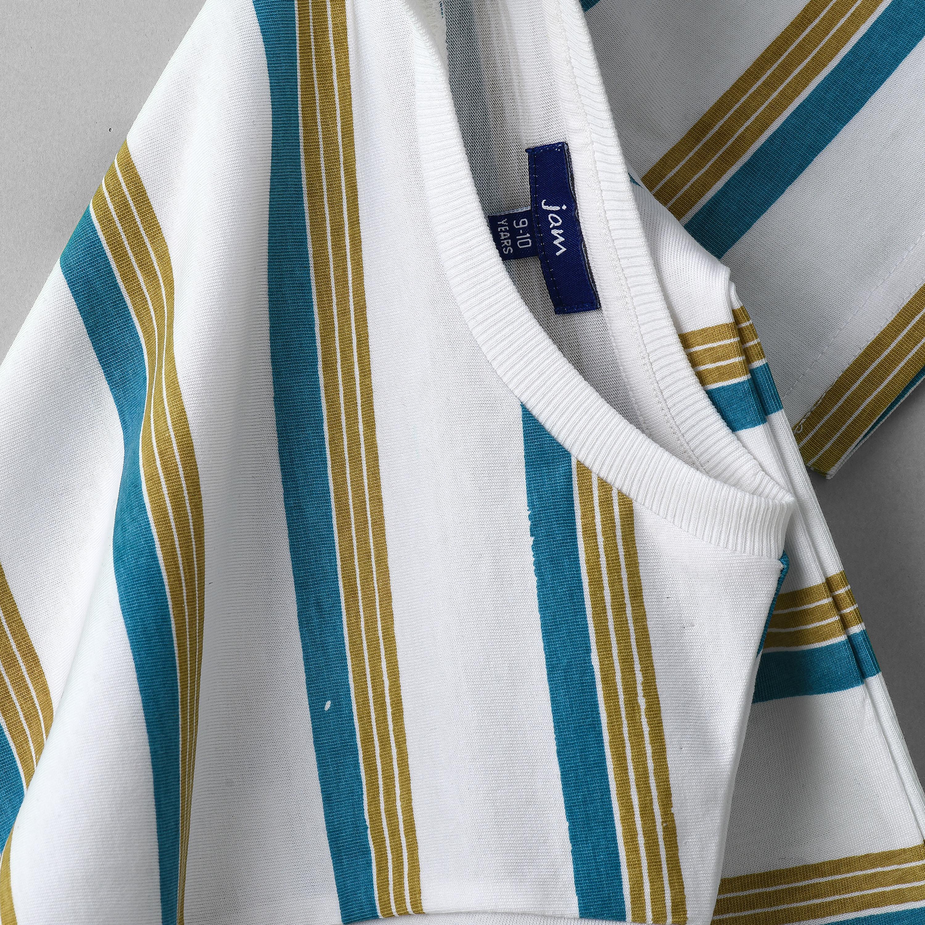 تي شيرت مخطط بأكمام قصيرة من يونيكيدز-boys-clothing-tshirtsandpolos-image-4