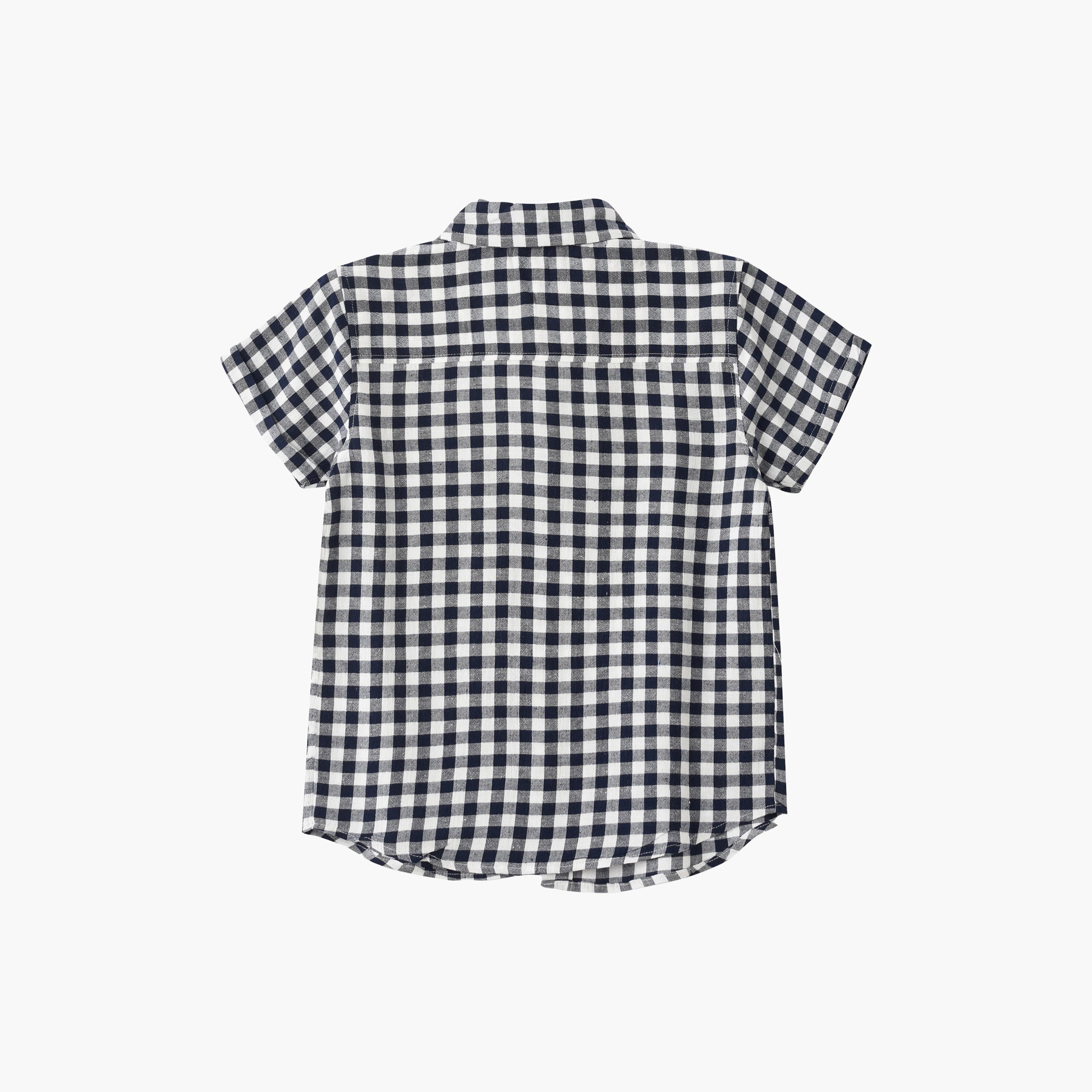 UniqKidz Cotton Short Sleeves Checked Shirt-boys-clothing-shirts-image-2