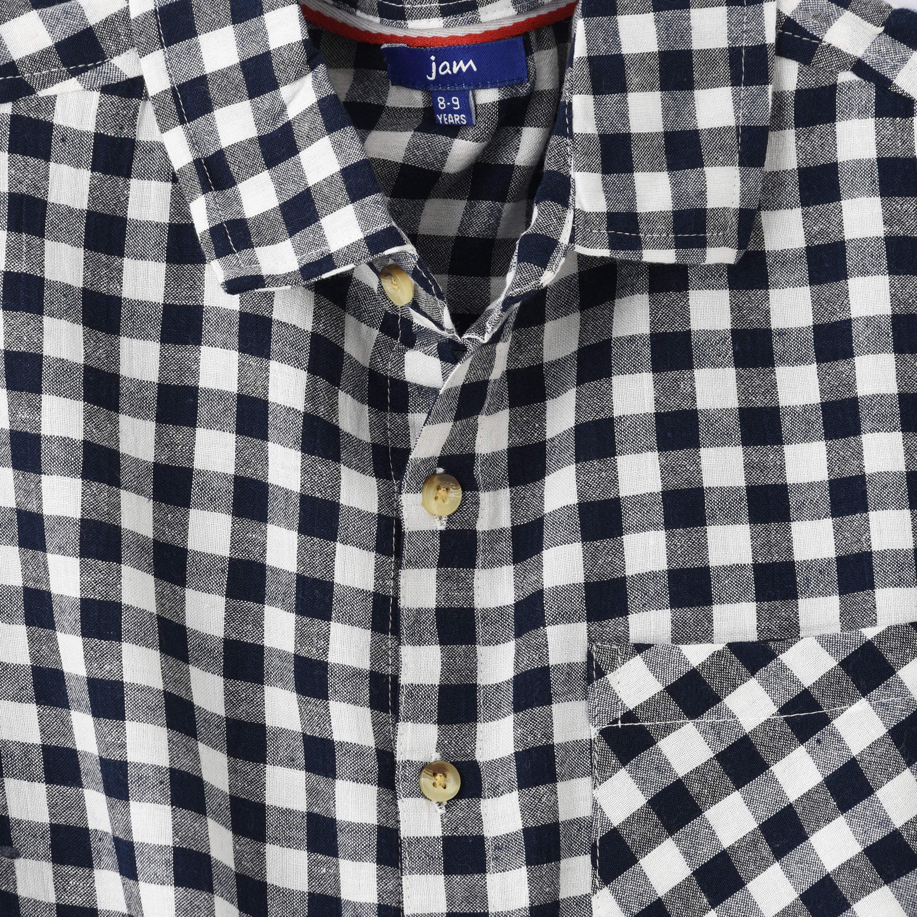 UniqKidz Cotton Short Sleeves Checked Shirt-boys-clothing-shirts-image-3