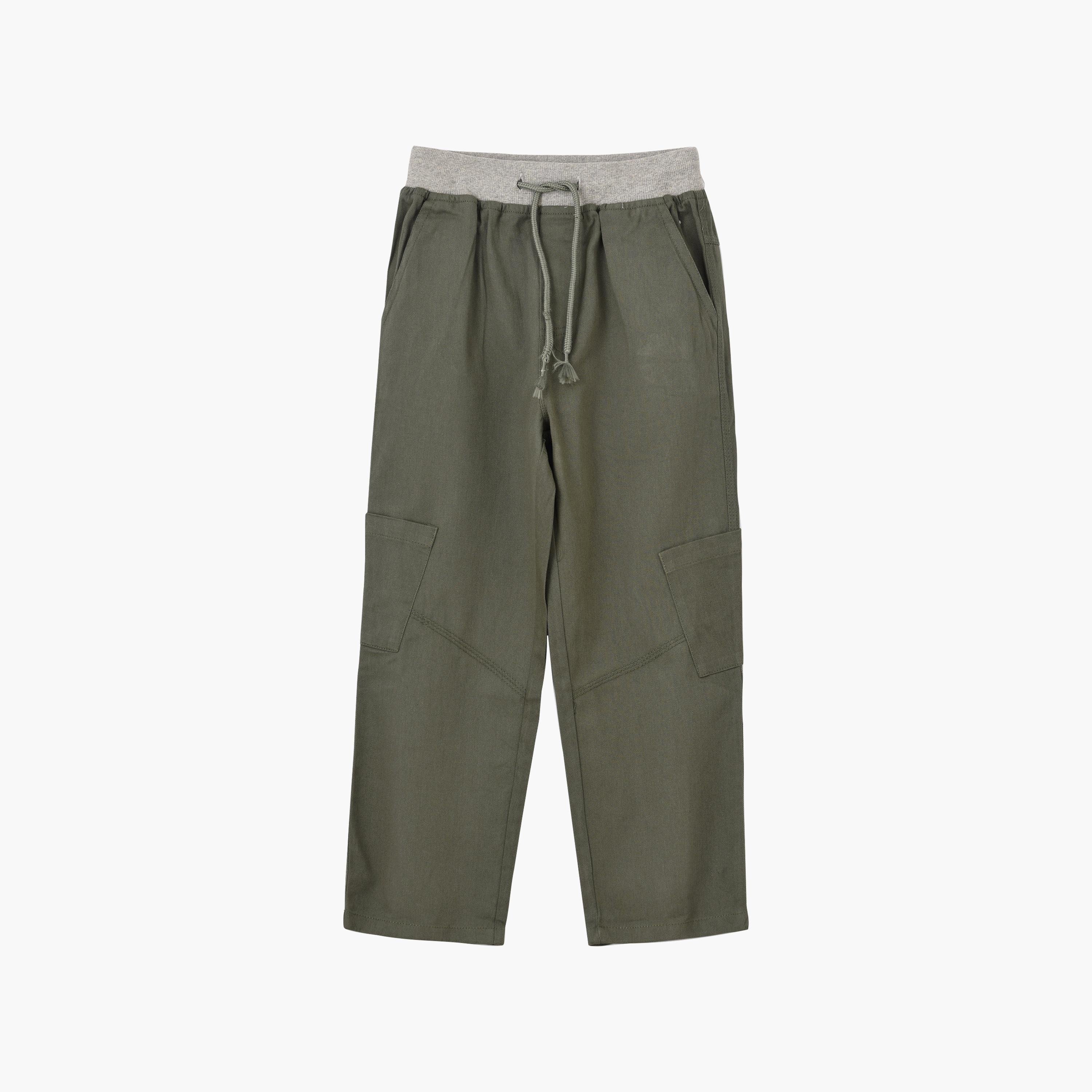 UniqKidz Cotton Solid Elasticated Pants-boys-clothing-bottoms-joggersandtrackpants-image-1