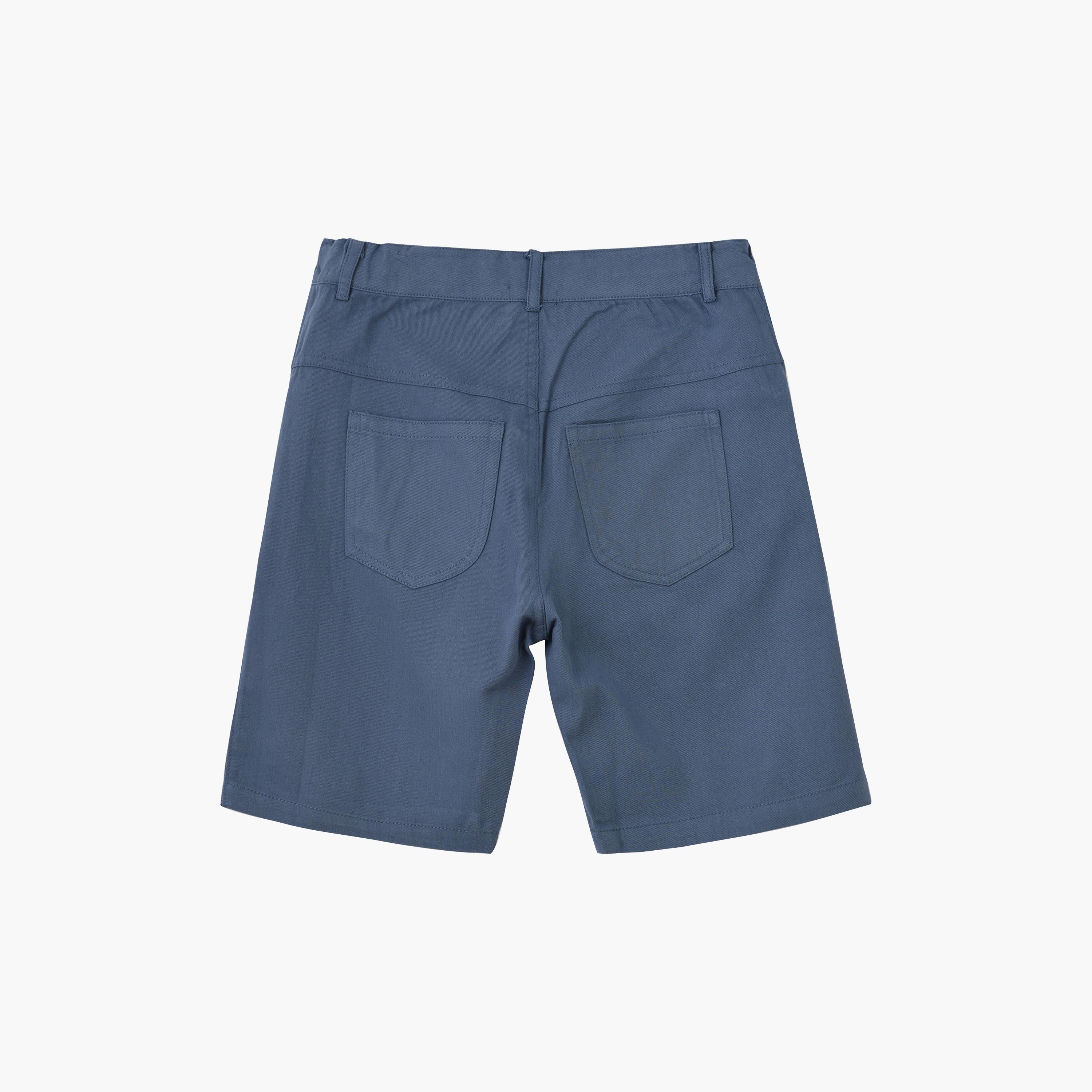 UniqKidz Cotton Solid Buttoned Woven Shorts-boys-clothing-bottoms-shorts-image-2