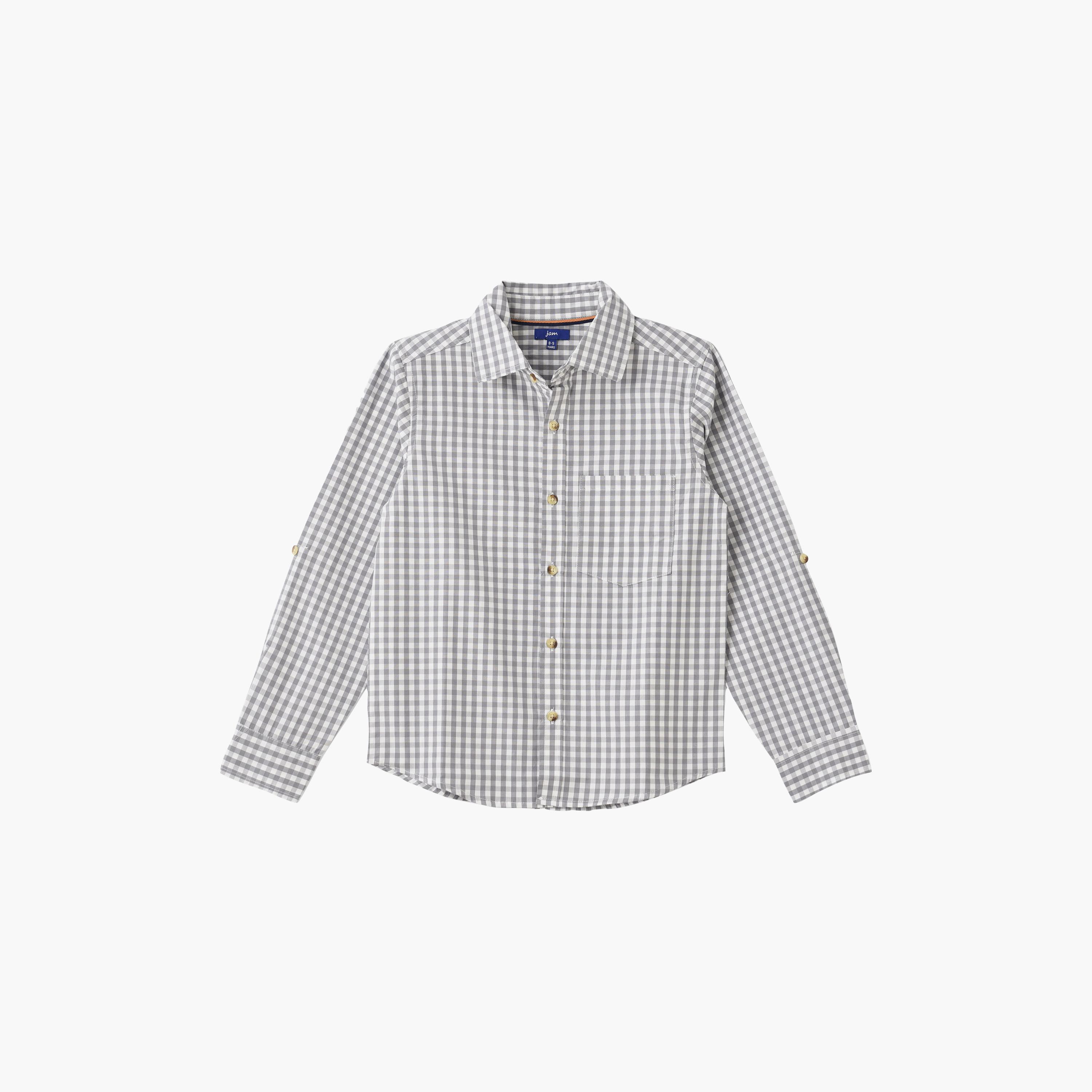 UniqKidz Cotton Long Sleeves Checked Shirt-boys-clothing-shirts-image-1