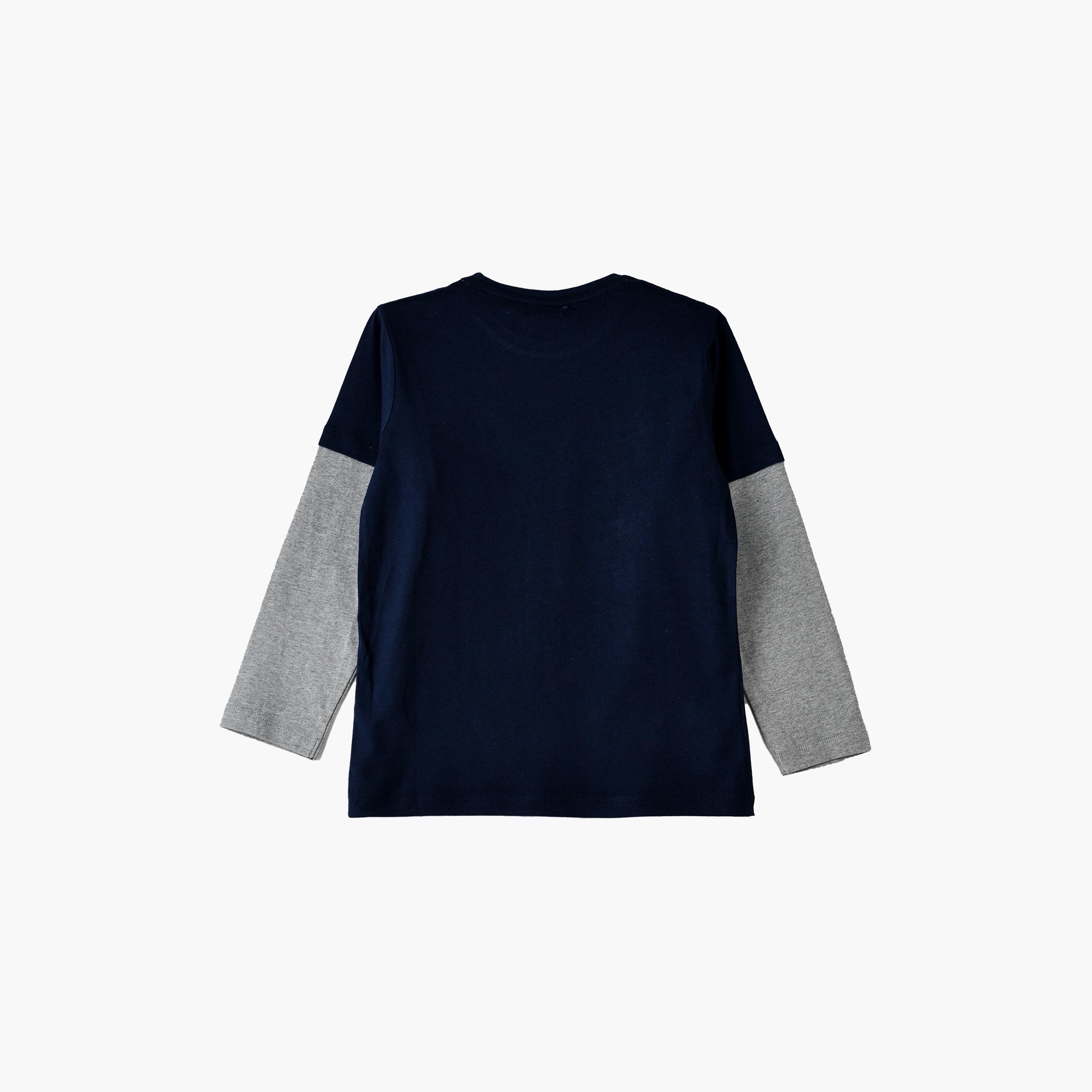 تي شيرت مطبوع بأكمام طويلة من يونيك كيدز-boys-clothing-tshirtsandpolos-image-2