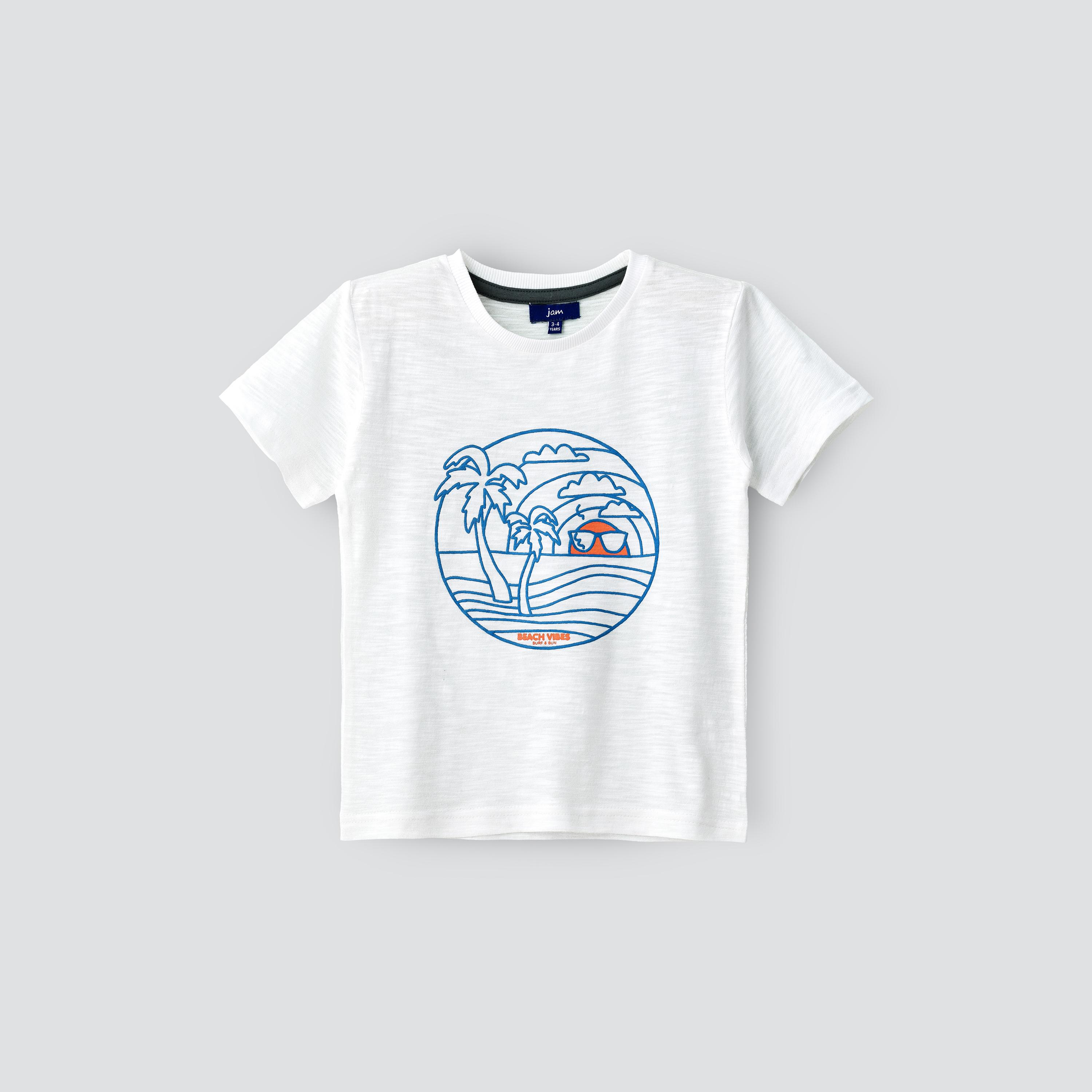 تي شيرت بيتش فايبس بأكمام قصيرة مطبوع من يونيكيدز-boys-clothing-tshirtsandpolos-image-1