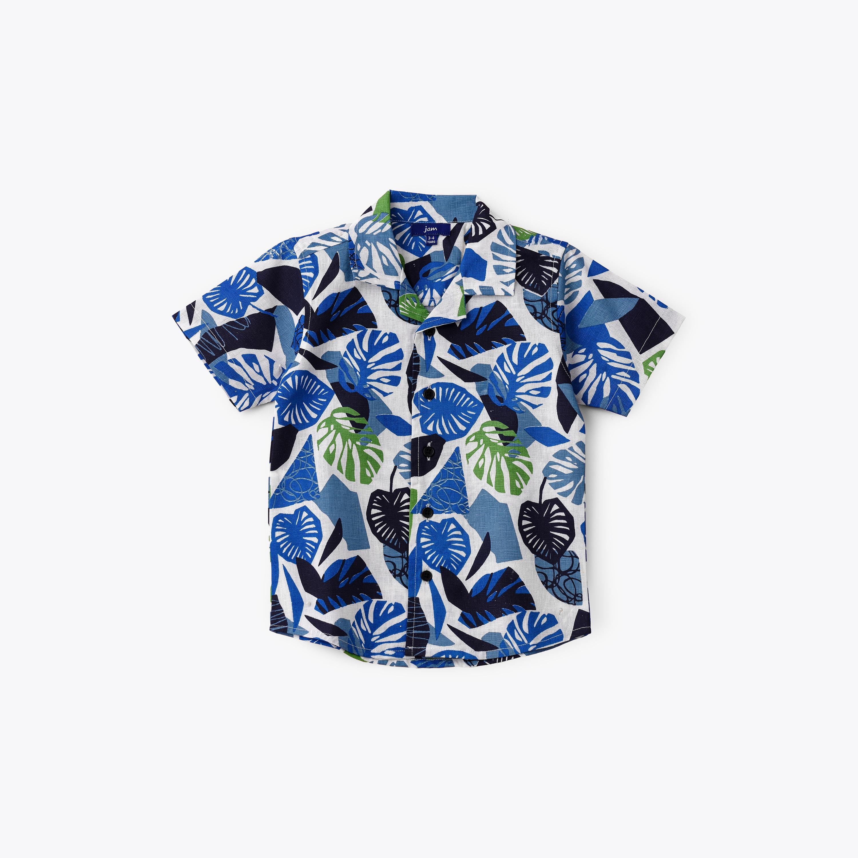 UniqKidz Tropical Printed Short Sleeves Shirt-boys-clothing-shirts-image-1