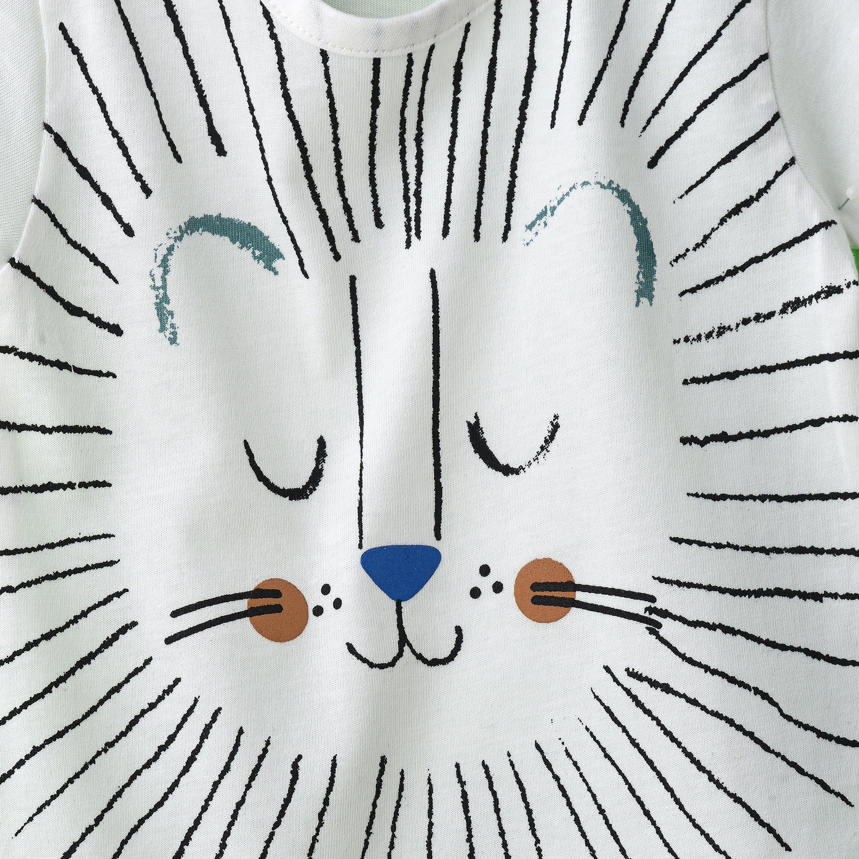 UniqKidz Serene Lion Face Printed Short Sleeves T-Shirt-baby-boys-clothing-tshirtsandpolos-image-3