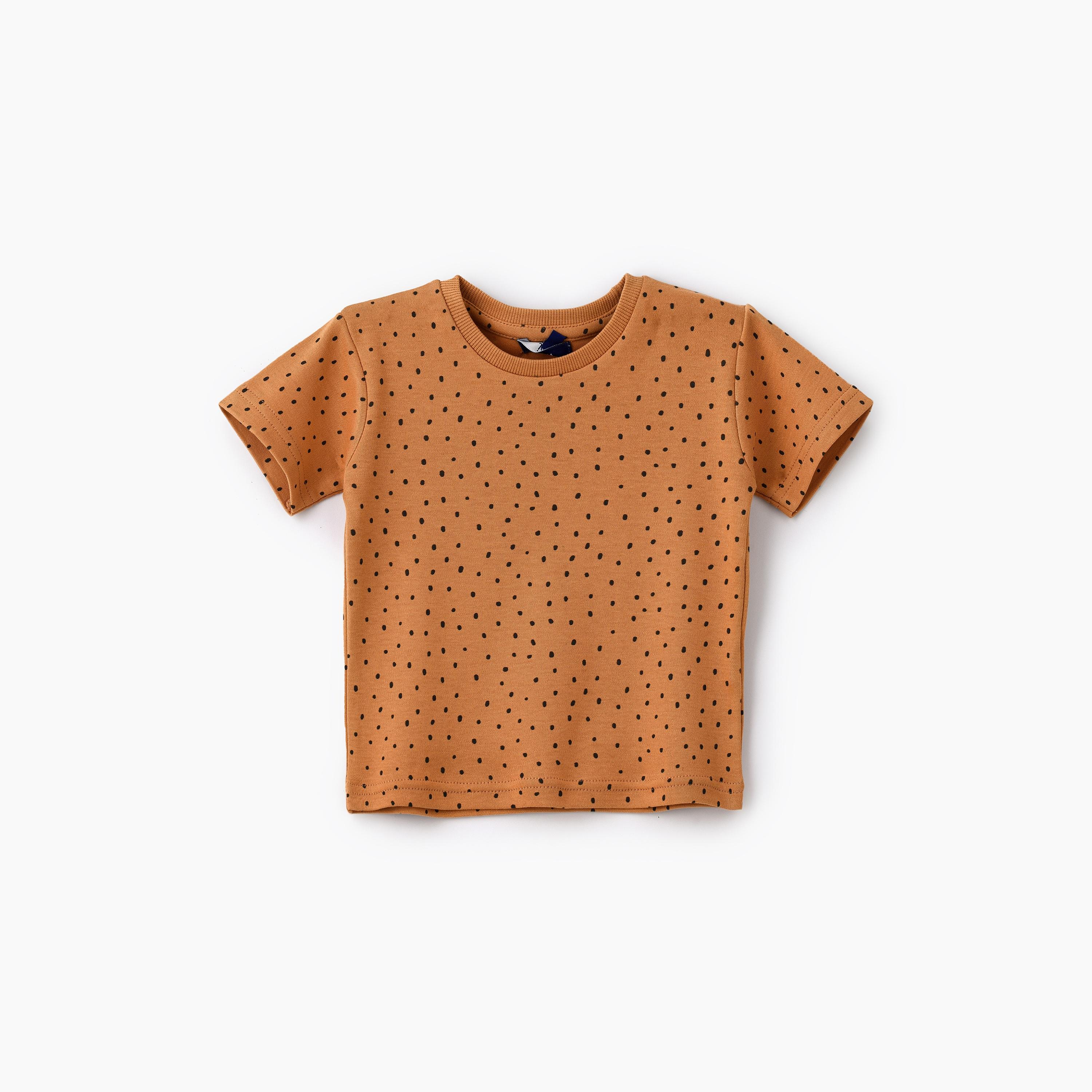 UniqKidz Stylish Dot Printed Short Sleeves T-Shirt-baby-boys-clothing-tshirtsandpolos-image-1
