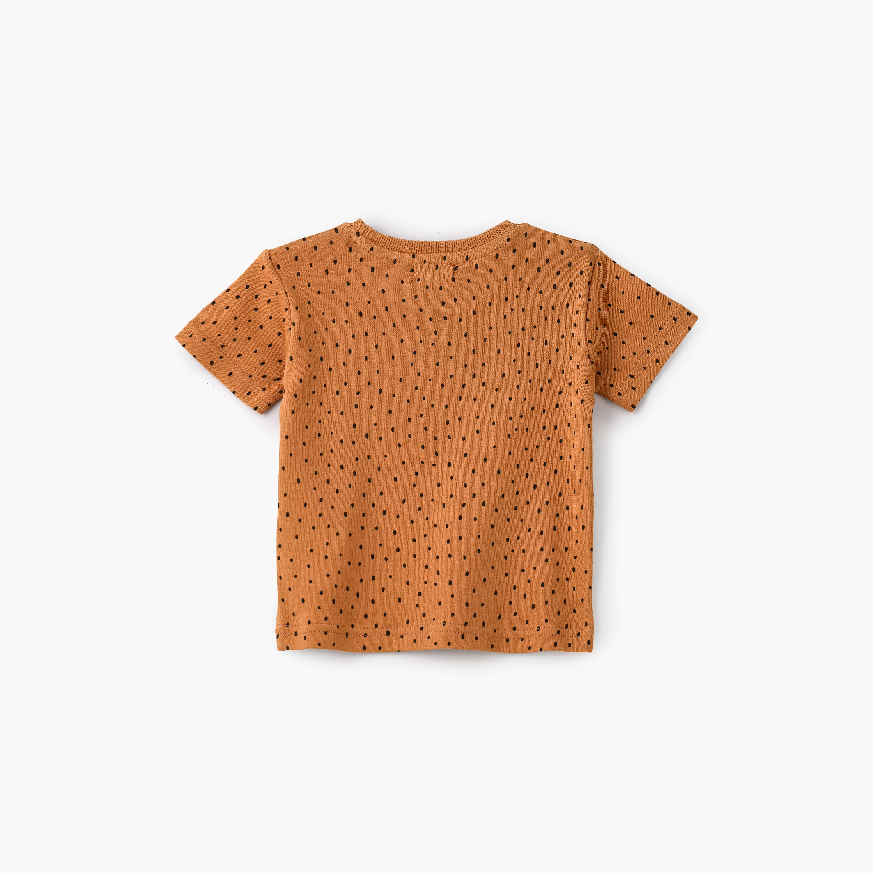 UniqKidz Stylish Dot Printed Short Sleeves T-Shirt-baby-boys-clothing-tshirtsandpolos-image-2
