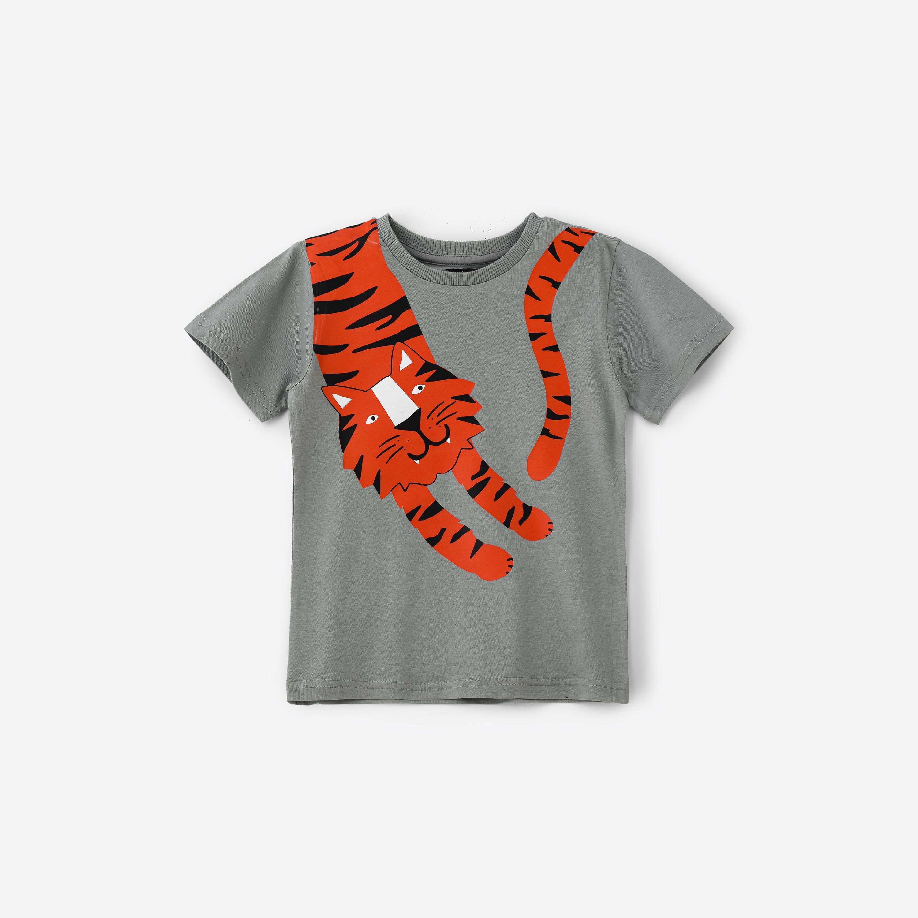 UniqKidz Playful Tiger Printed Short Sleeves T-Shirt-boys-clothing-tshirtsandpolos-image-1