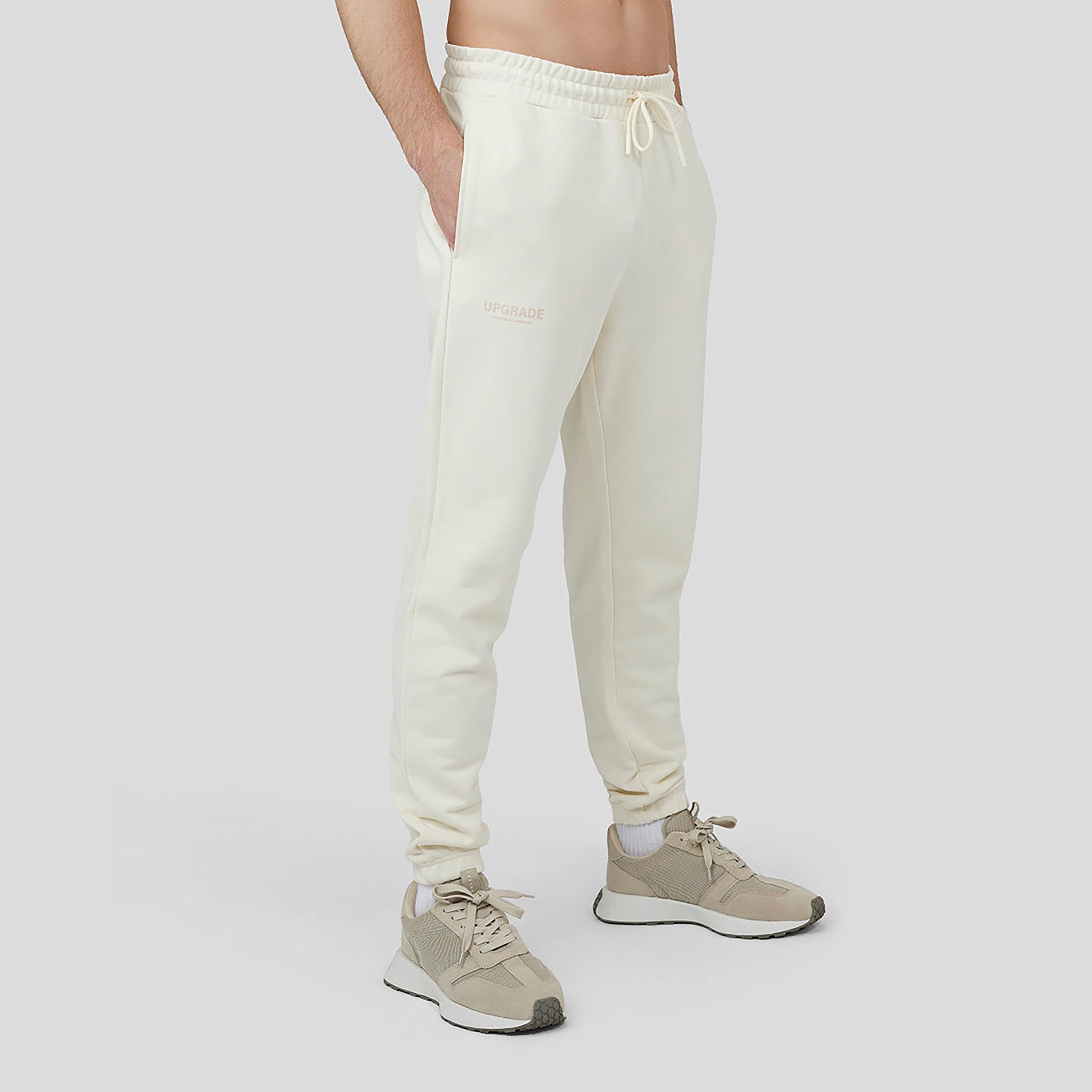 Castore Elasticated Waistband Men's Upgrade Jogger - Ecru-men-clothing-sportswearandactivewear-bottoms-image-4