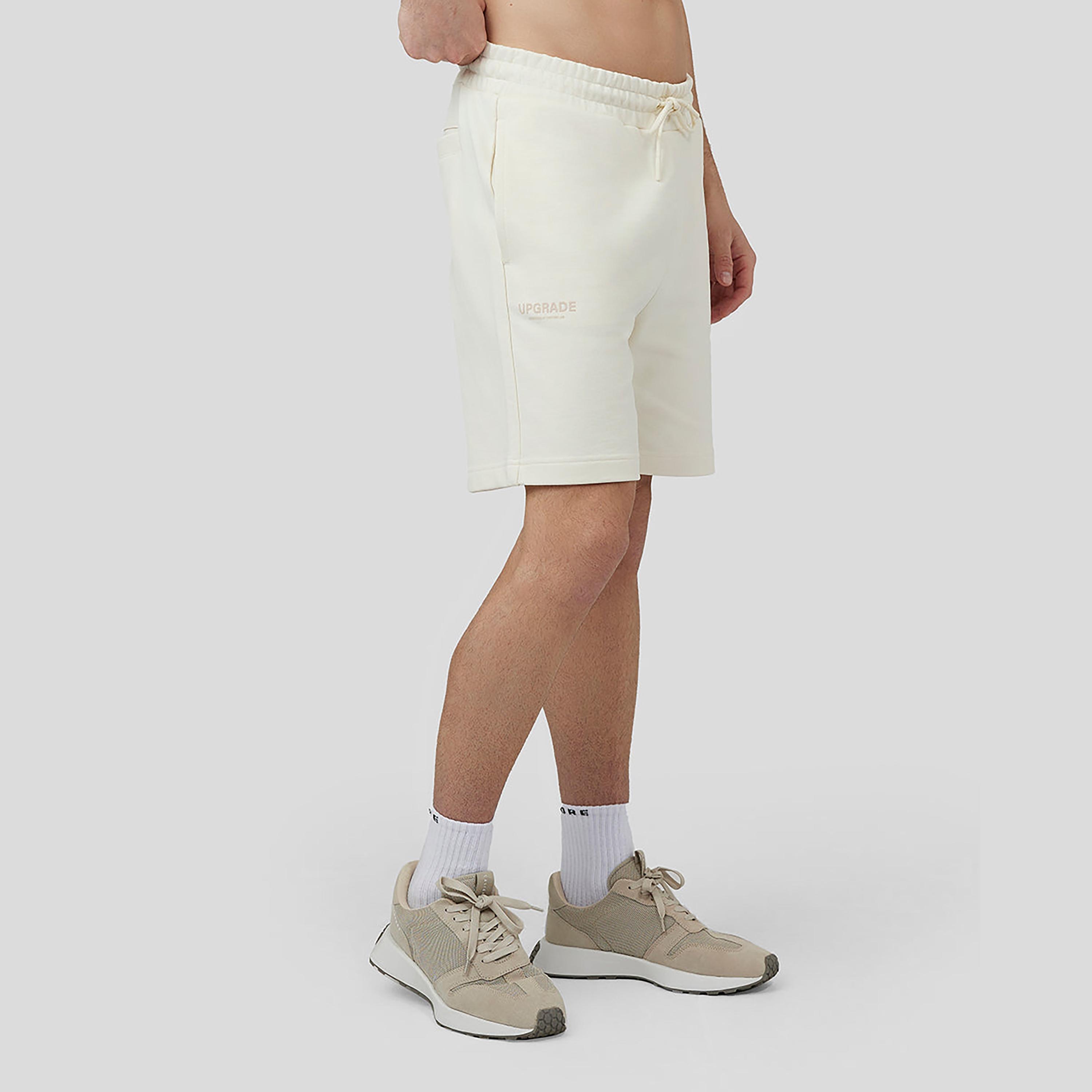 Castore Elasticated Waistband Men's Upgrade Shorts - Ecru-men-clothing-bottoms-shorts-image-4