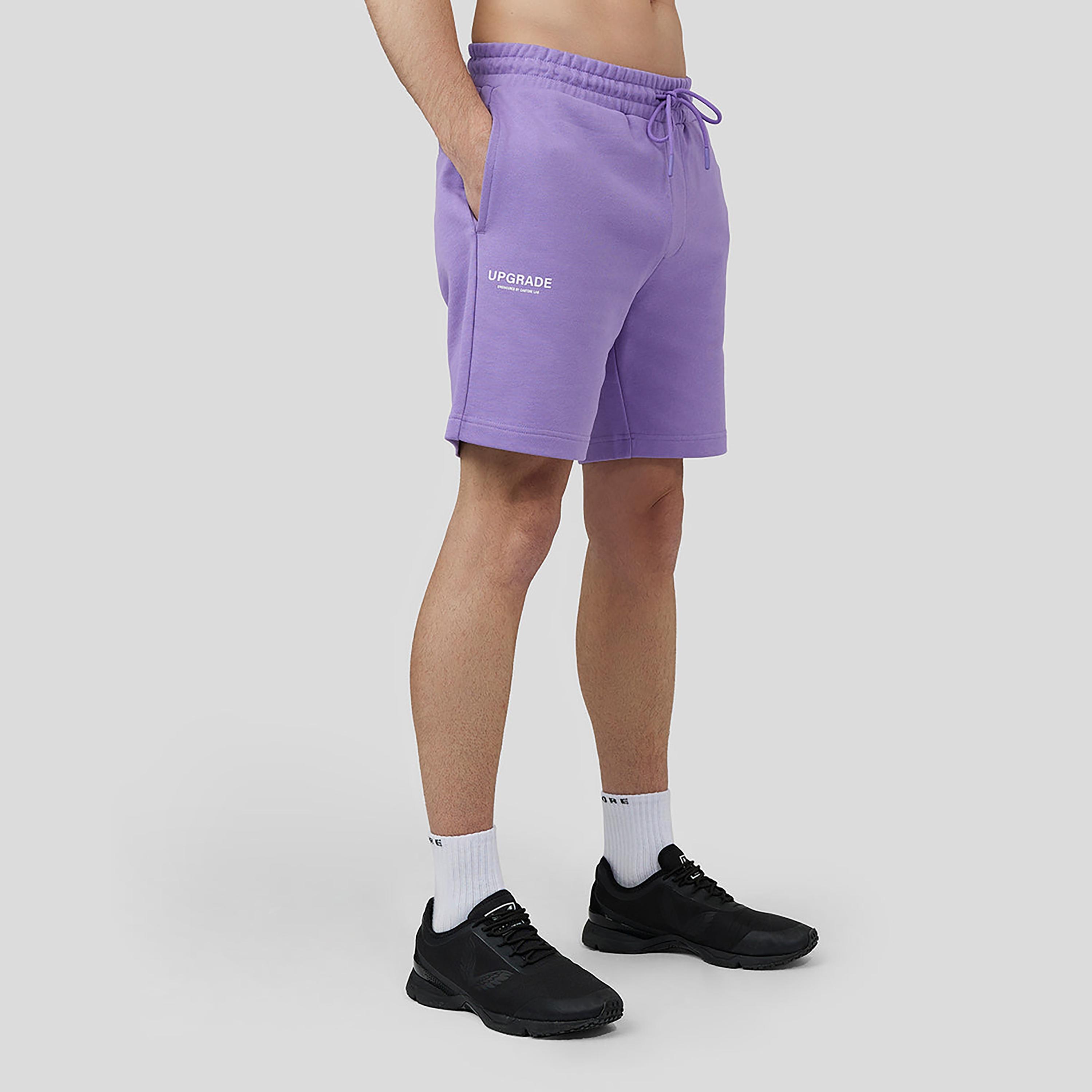 شورت كاستور المطاطي للخصر للرجال - بنفسجي مغبر-men-clothing-bottoms-shorts-image-4