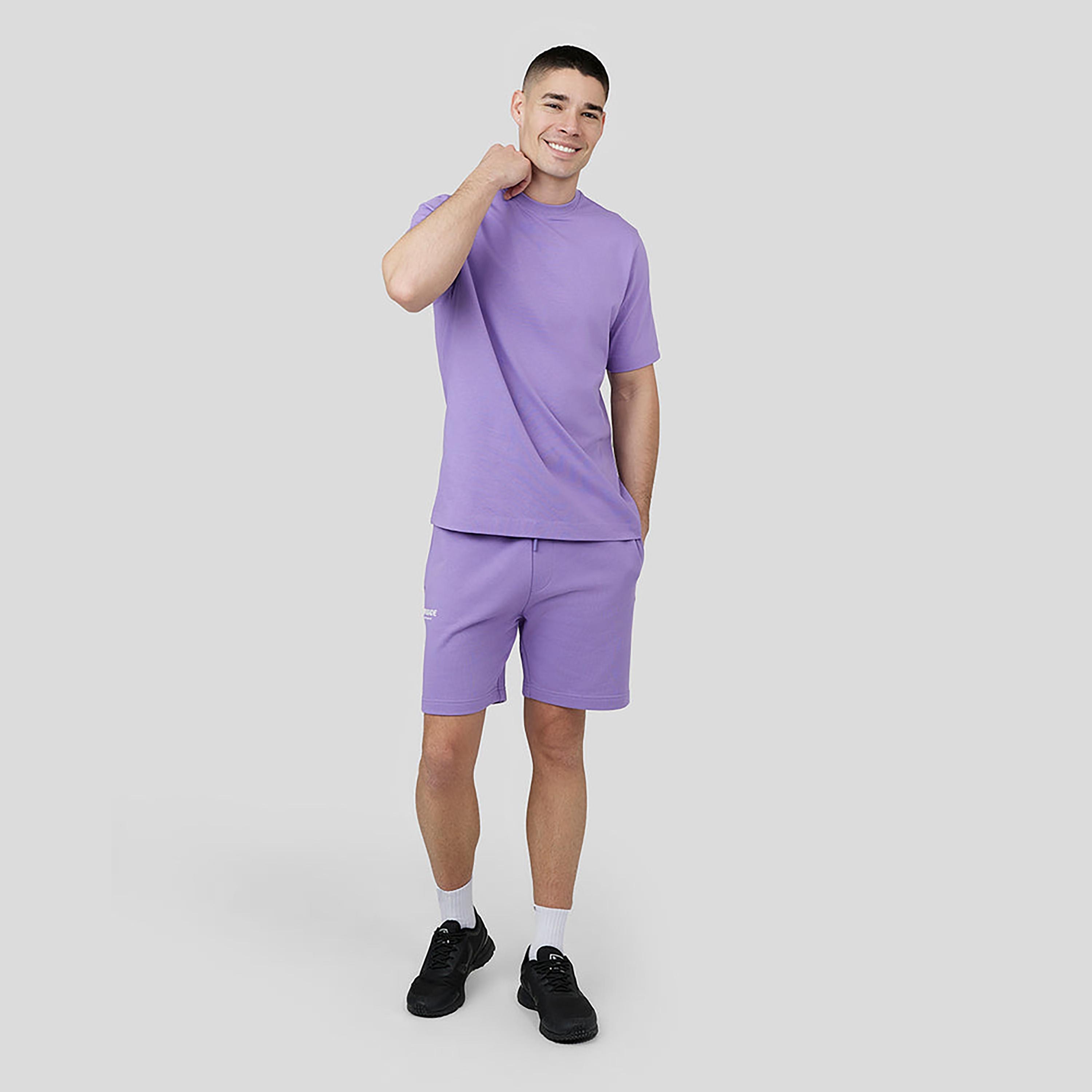 شورت كاستور المطاطي للخصر للرجال - بنفسجي مغبر-men-clothing-bottoms-shorts-image-5