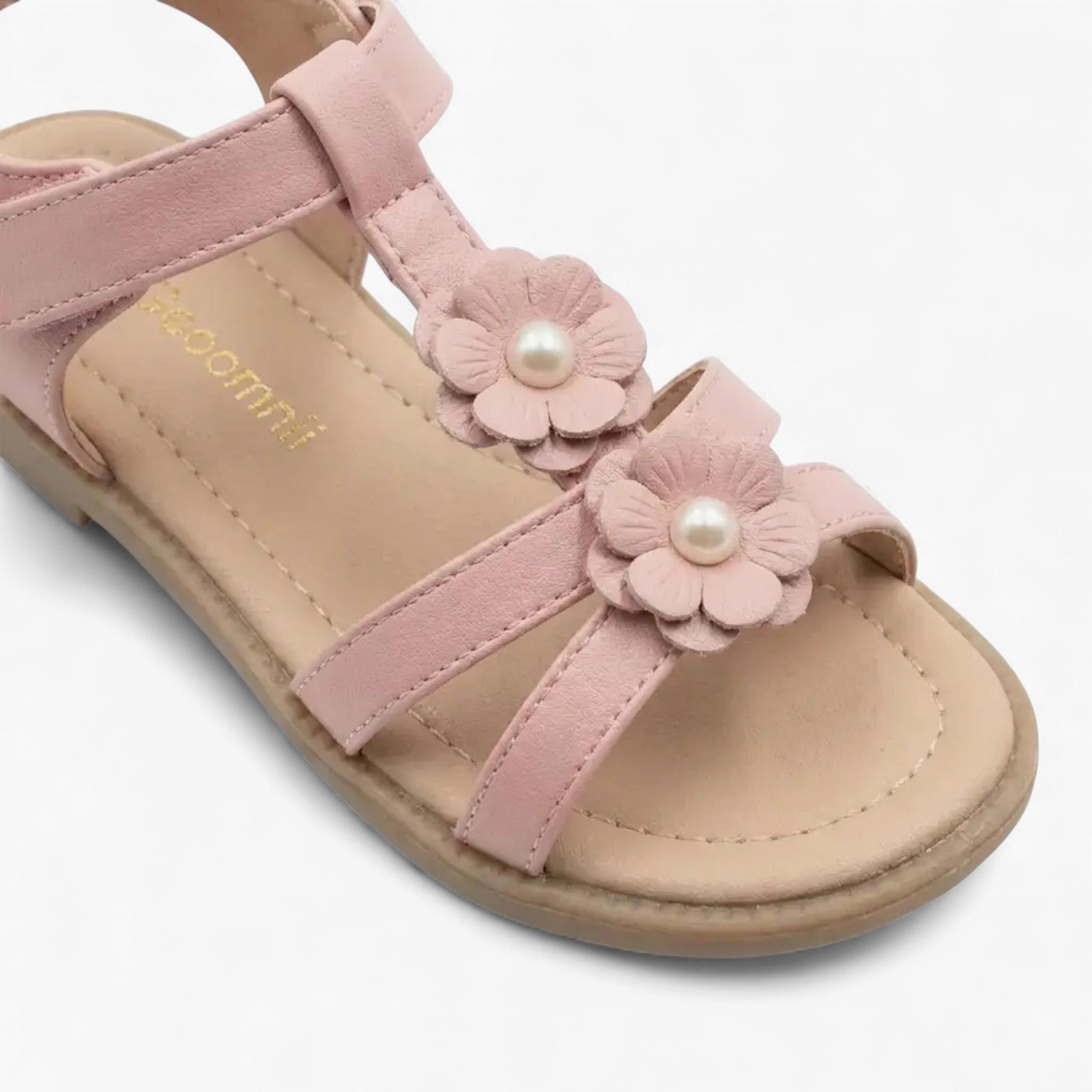 Geoomnii Girls Hook & Loop Scearlette Strap Sandals | CUTE-114-PINK-girls-shoes-sandals-image-2