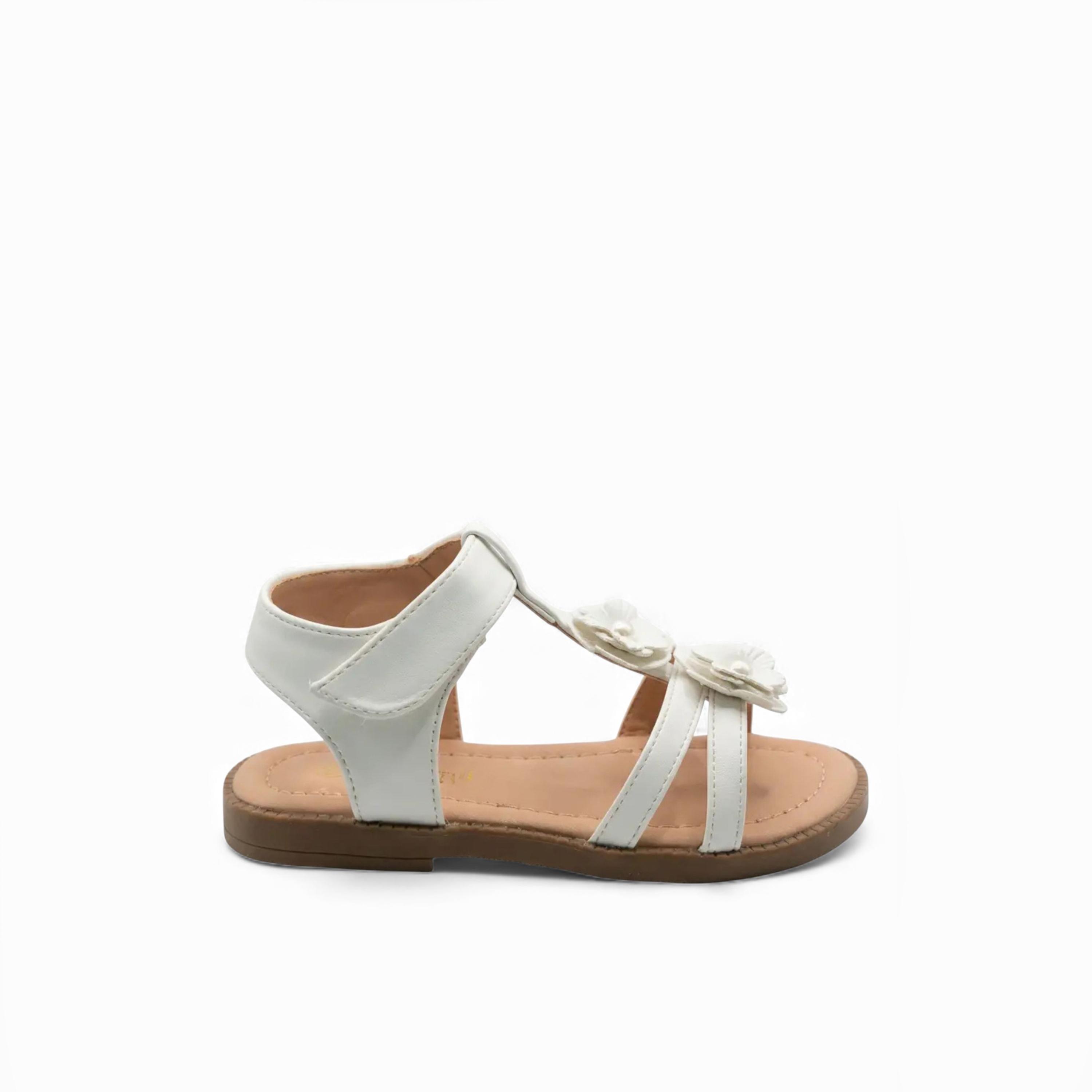 جيومني - صندل سيميريا مشبك وحلقة للبنات | CUTE-114-WHITE-girls-shoes-sandals-image-4