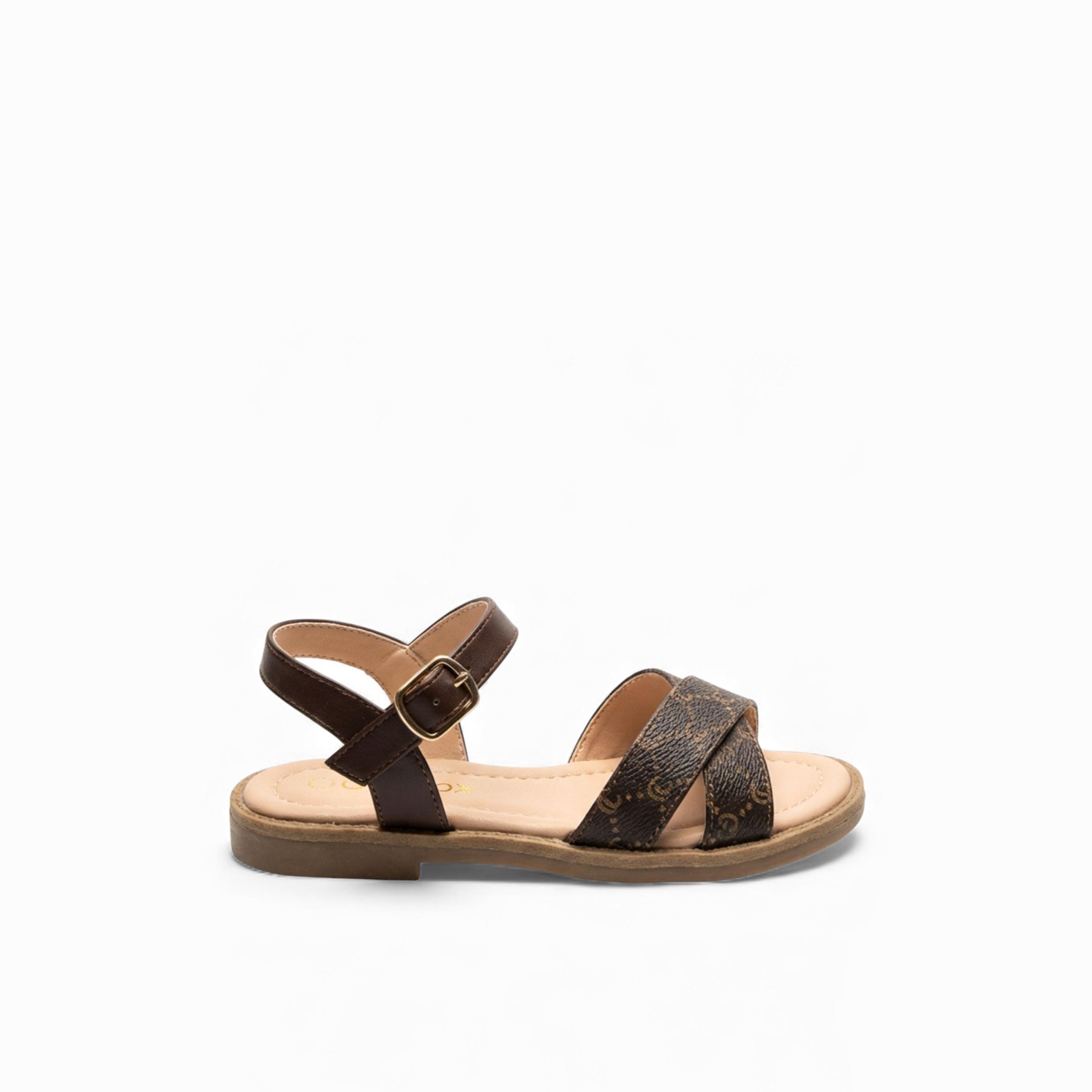جيومني - صندل ساندي بإبزيم وحزام للبنات | CUTE-204-BROWN-girls-shoes-sandals-image-4