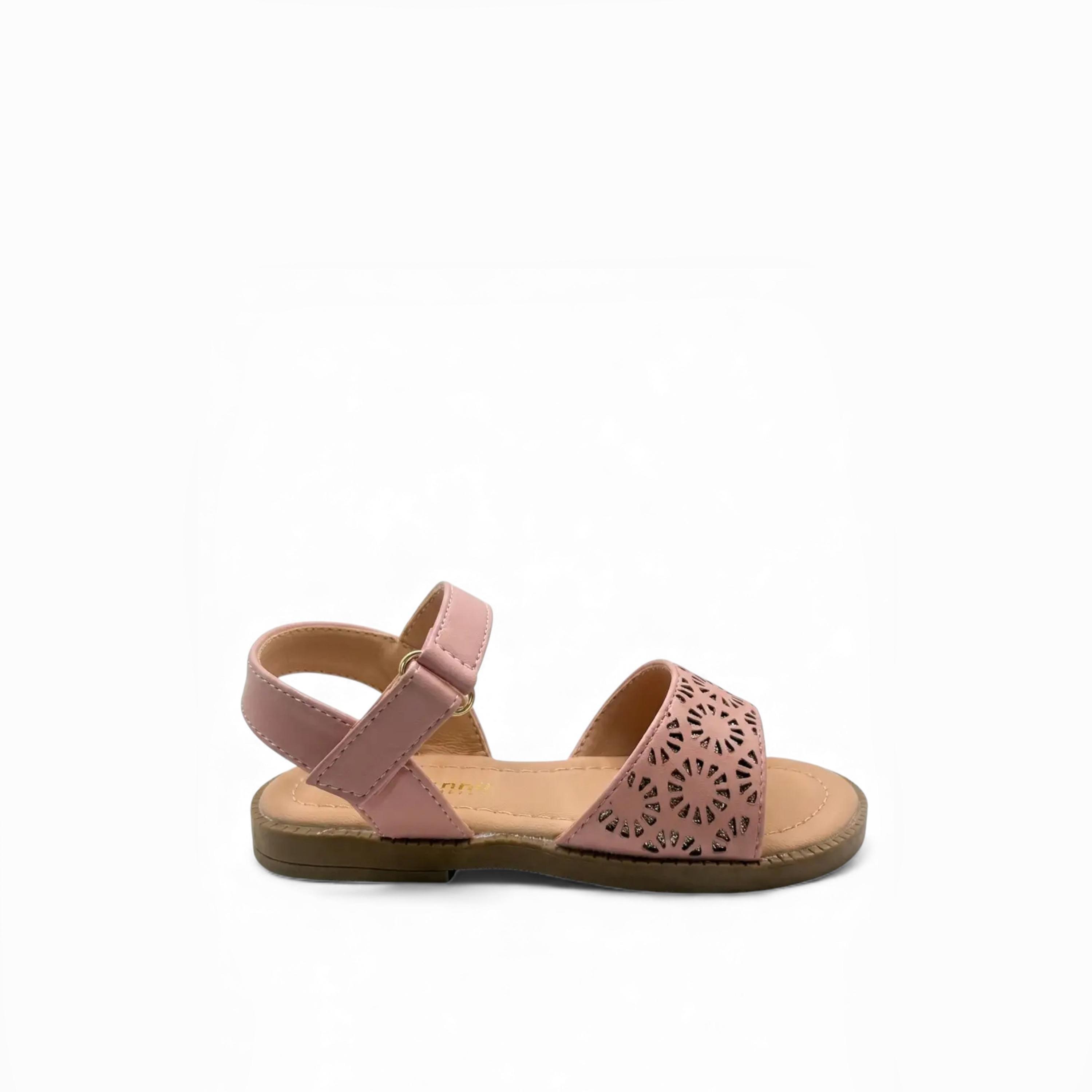 Geoomnii Girls Hook & Loop Ettea Strap Sandals | CUTE-207-PINK-girls-shoes-sandals-image-4