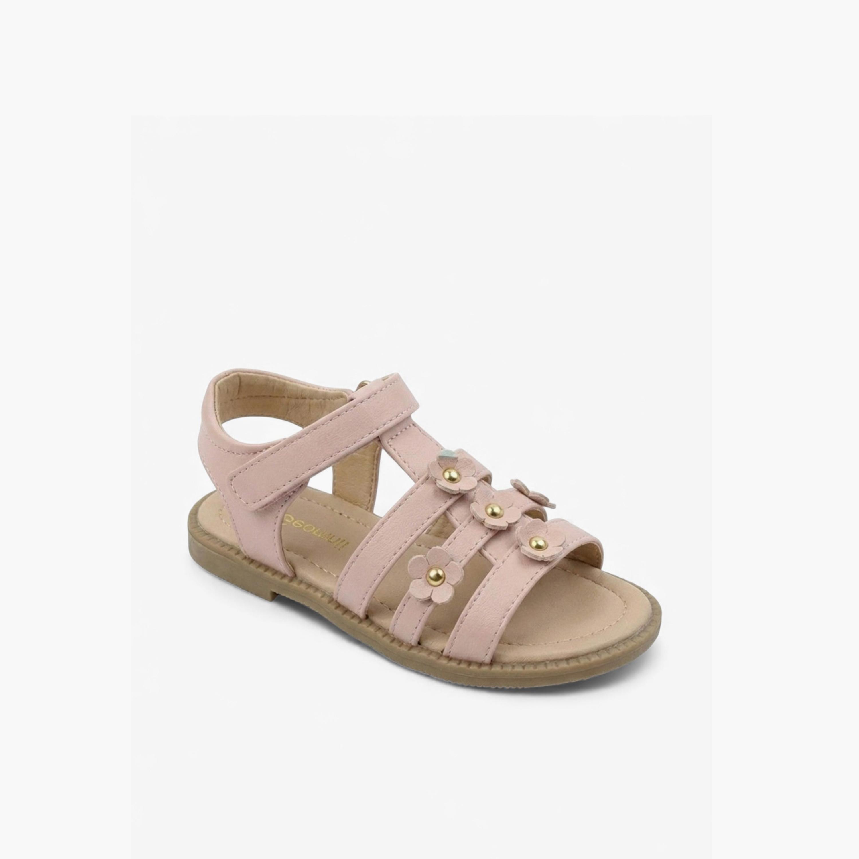 Geoomnii Girls Hook & Loop Britteanie Strap Sandals | CUTE-6-PINK-girls-shoes-sandals-image-1