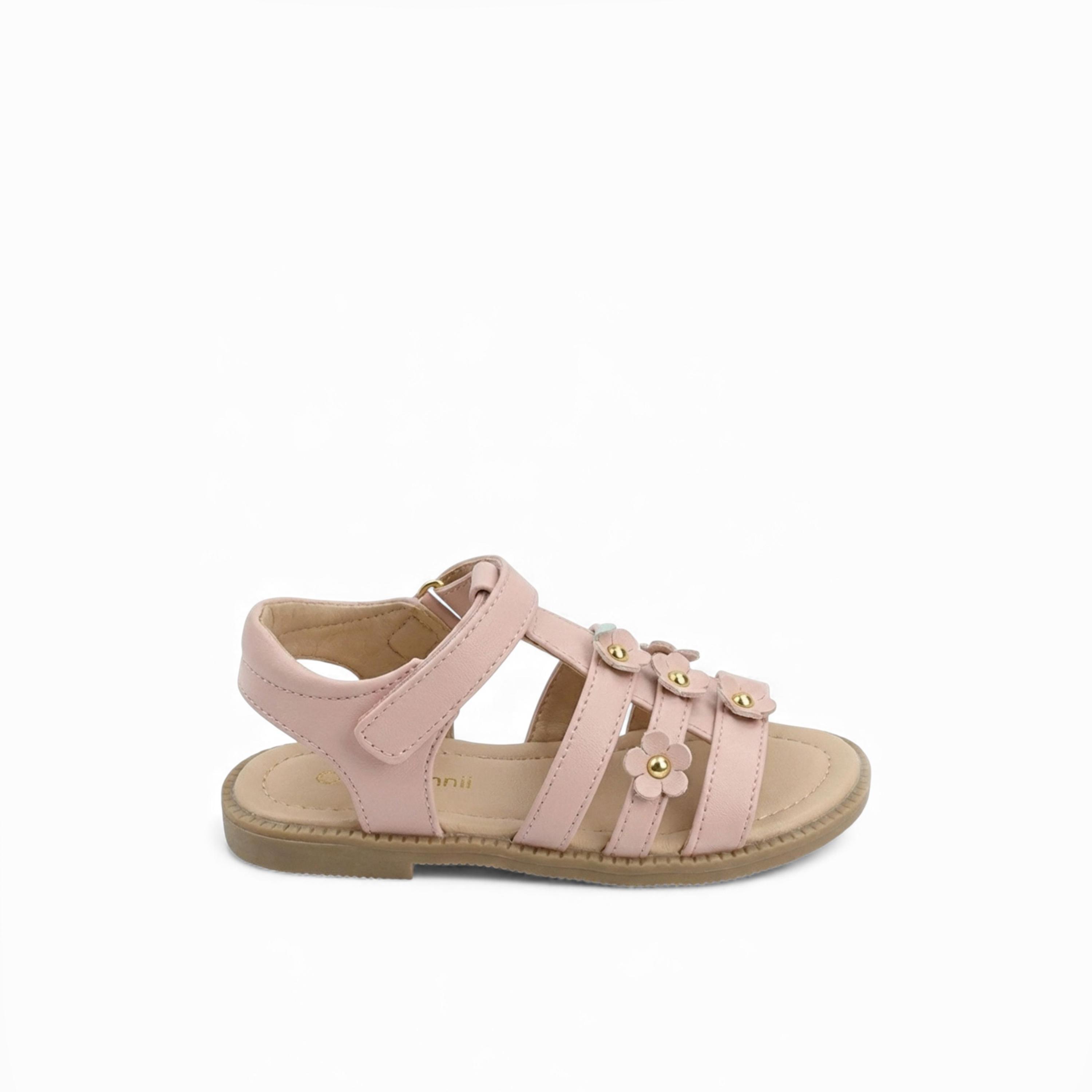 Geoomnii Girls Hook & Loop Britteanie Strap Sandals | CUTE-6-PINK-girls-shoes-sandals-image-4