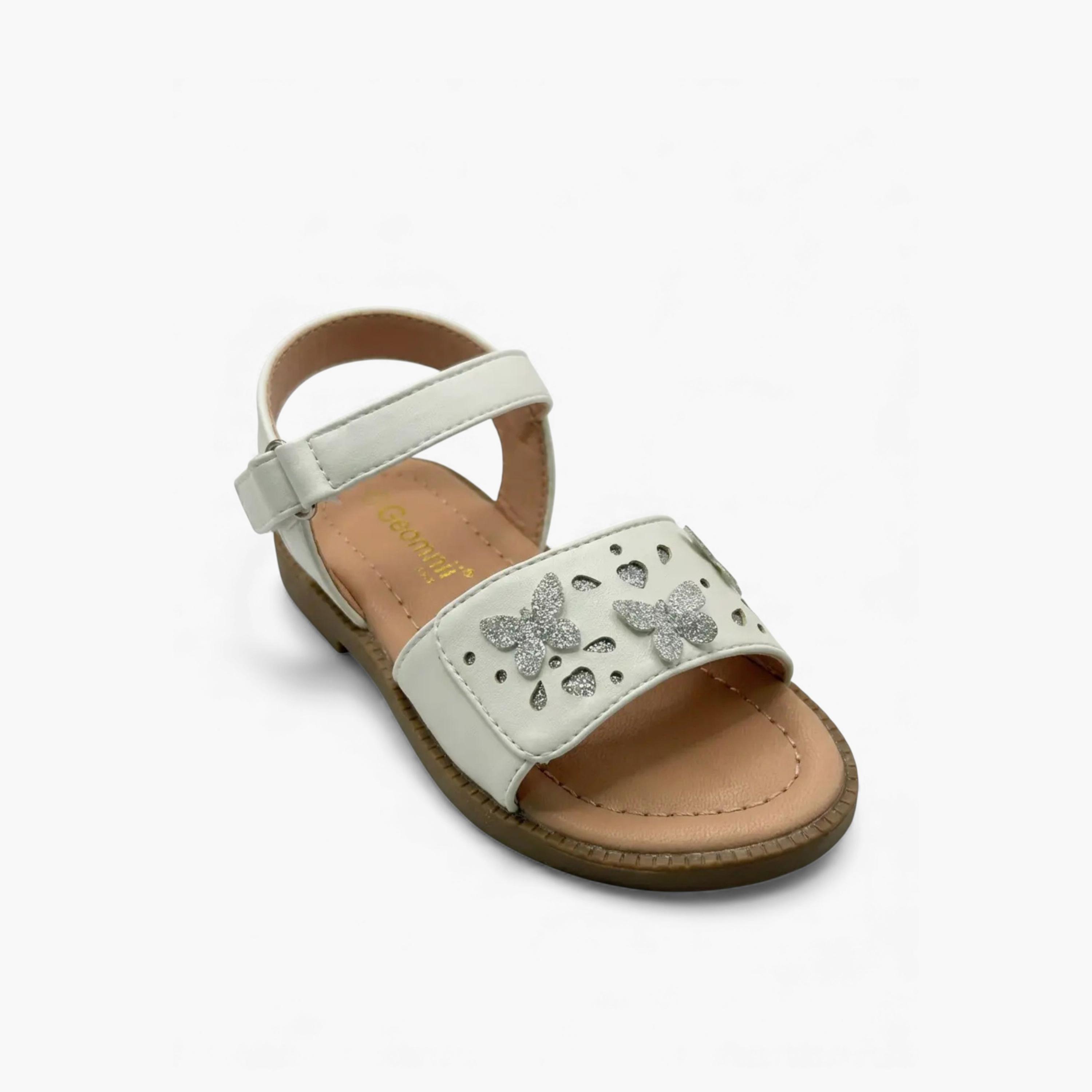 جيومني - صندل شيري مشبك وحلقة للبنات | CUTE-D7-WHITE-girls-shoes-sandals-image-1